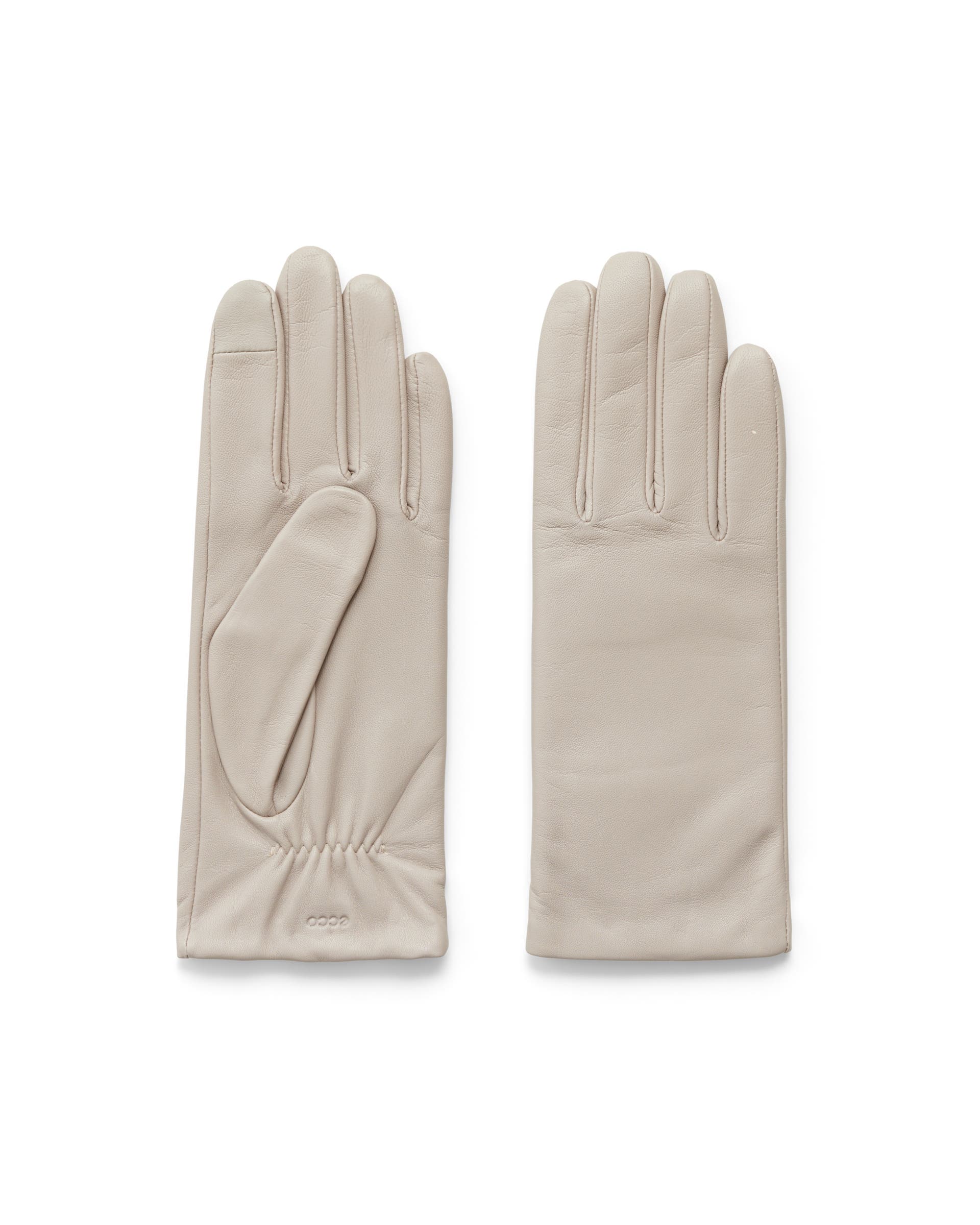 Damskie skórzane rękawiczki ECCO® Gloves - Beżowy - Main