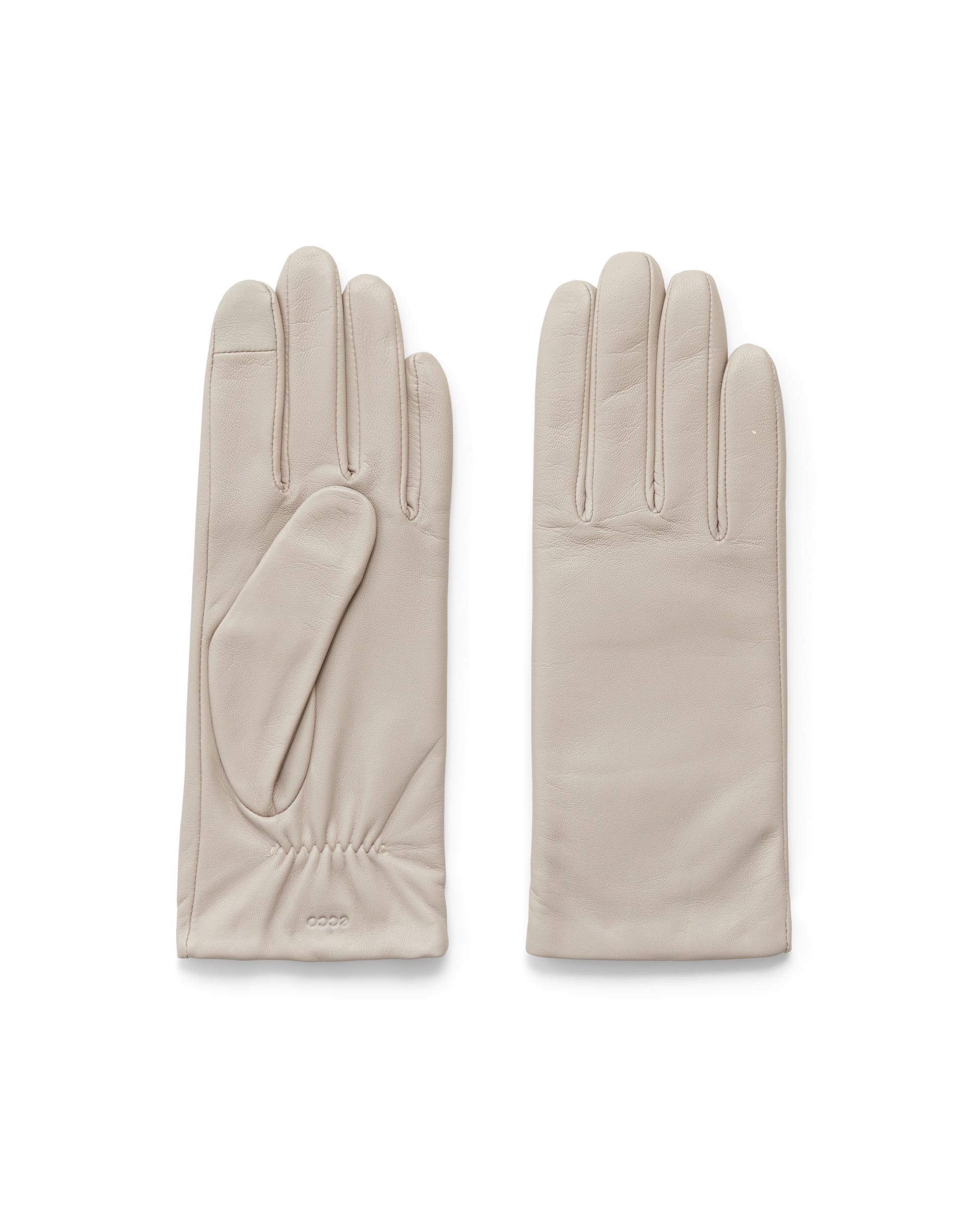 Damskie skórzane rękawiczki ECCO® Gloves - Beżowy - Main