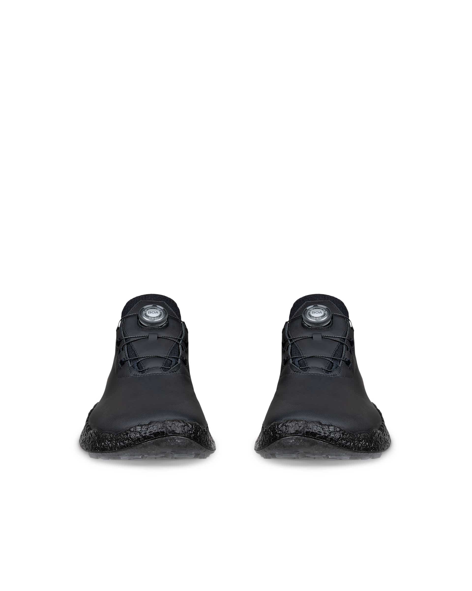 Zapatos golf impermeable de piel ECCO® GOLF BIOM H5 para hombre - Negro - Front pair
