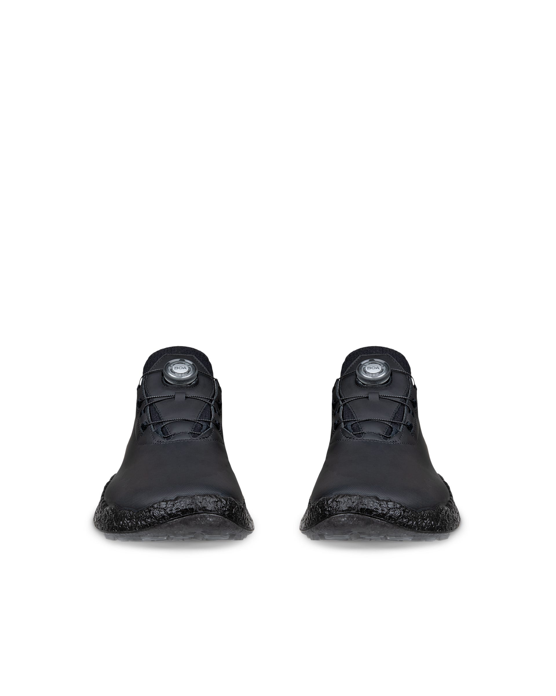 Zapatos golf impermeable de piel ECCO® GOLF BIOM H5 para hombre - Negro - Front pair
