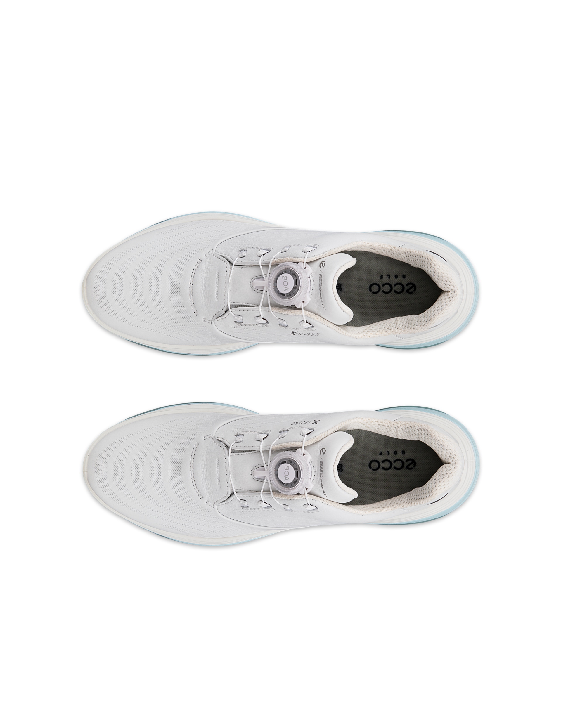 ECCO® Golf LT1 Damen Wasserdichte Golfschuh aus Leder - Weiß - Top left pair