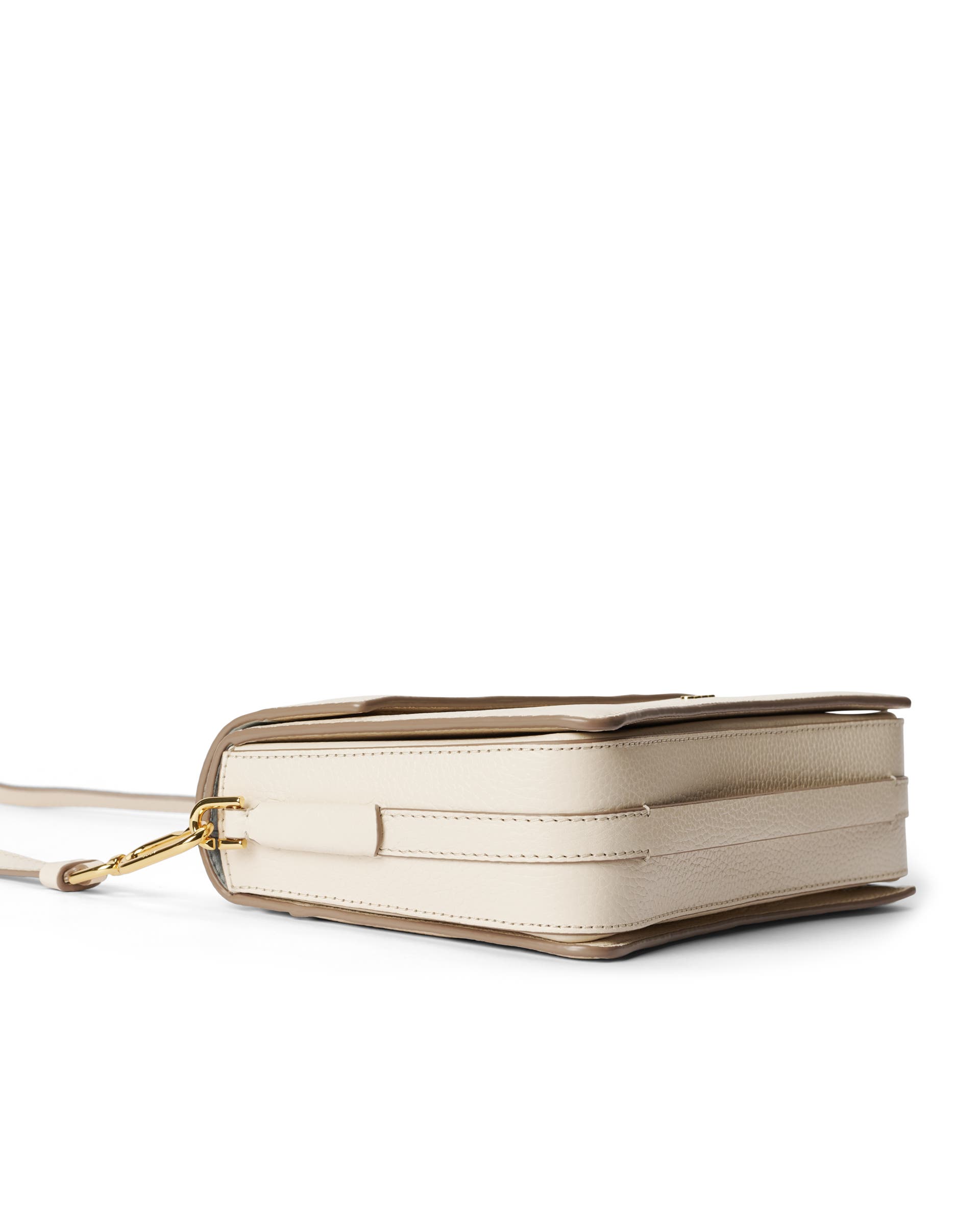 ECCO® Pinch Pebbled Leather Large Crossbody Bag - Beige - Detail-2