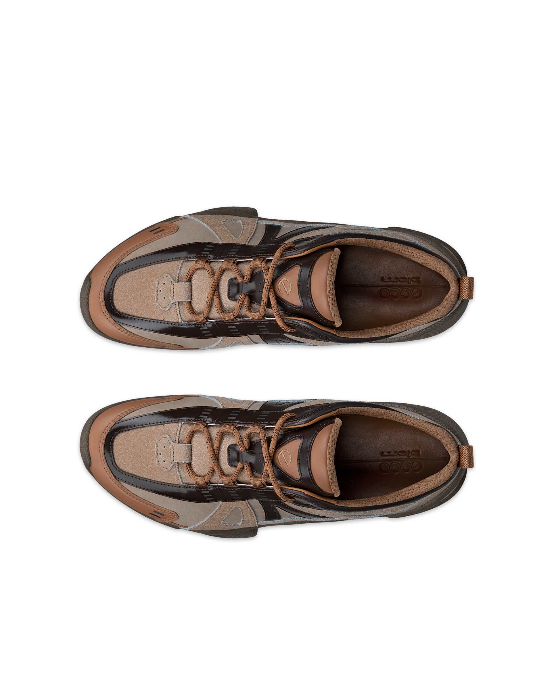 ECCO® BIOM C-Trail baskets de plein air en cuir pour homme - Brun - Top left pair