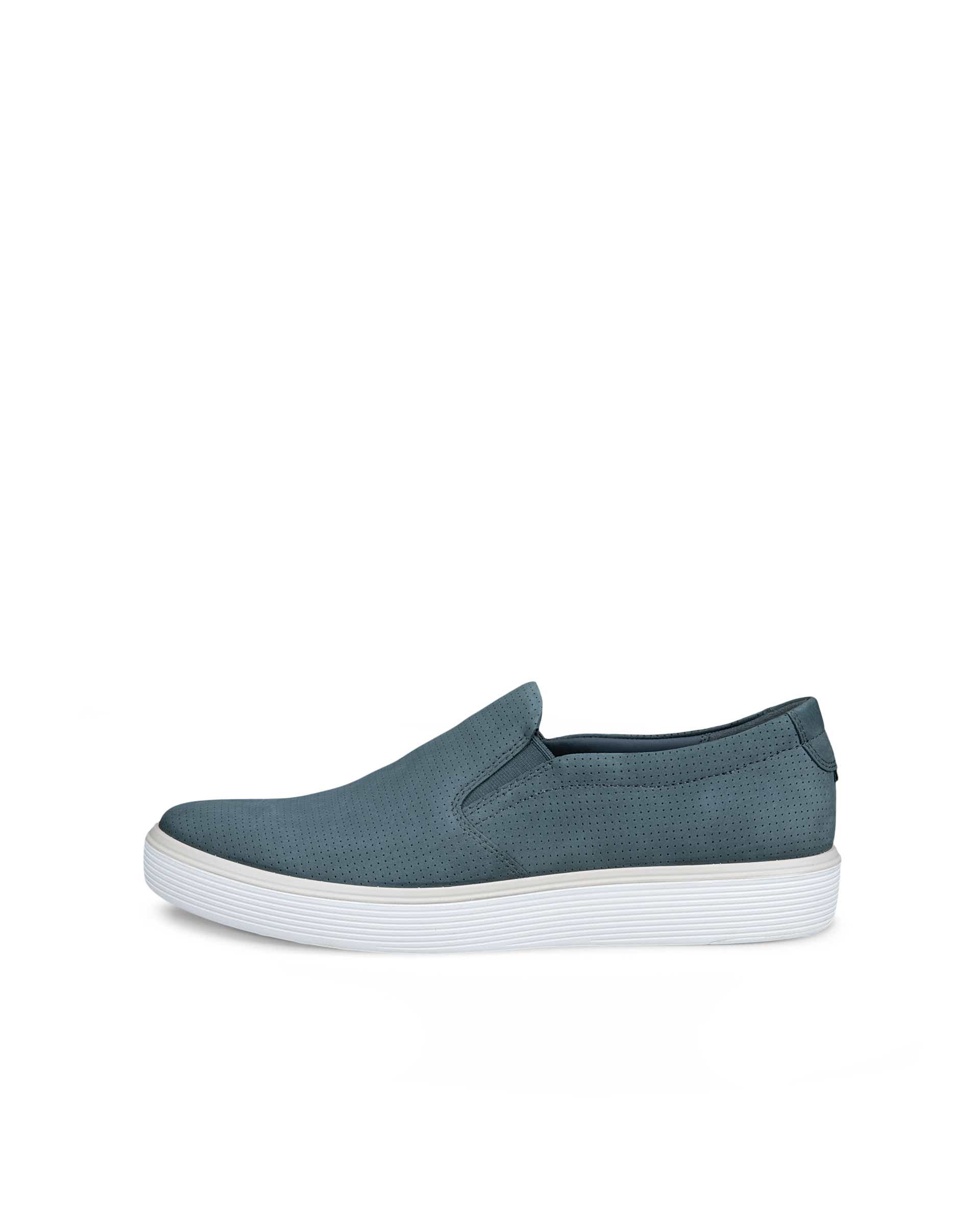 Men's ECCO® Soft 60 Nubuck Slip-On - Beige - Outside