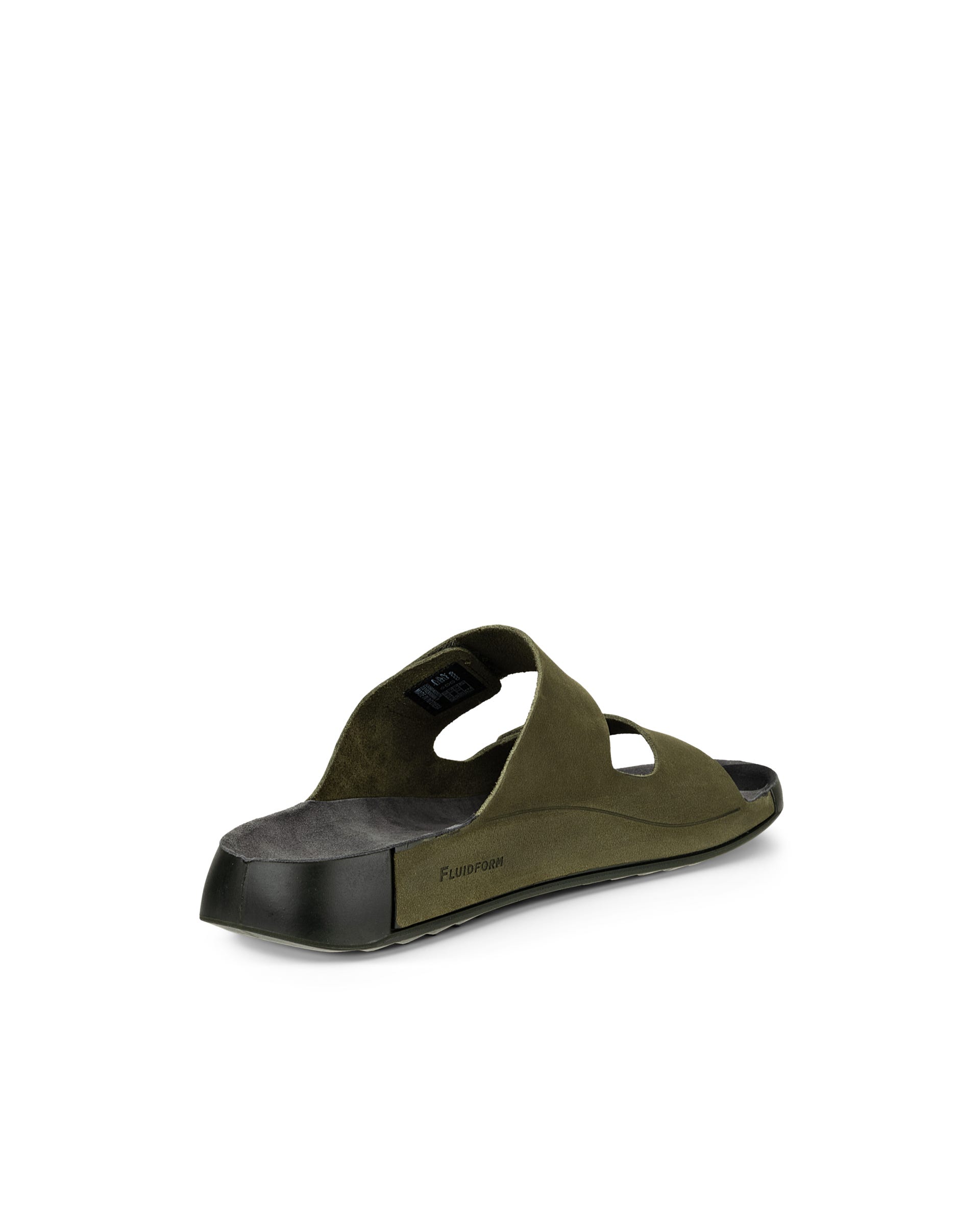 Men's ECCO® Cozmo Nubuck Two Strap Sandal - Green - Back