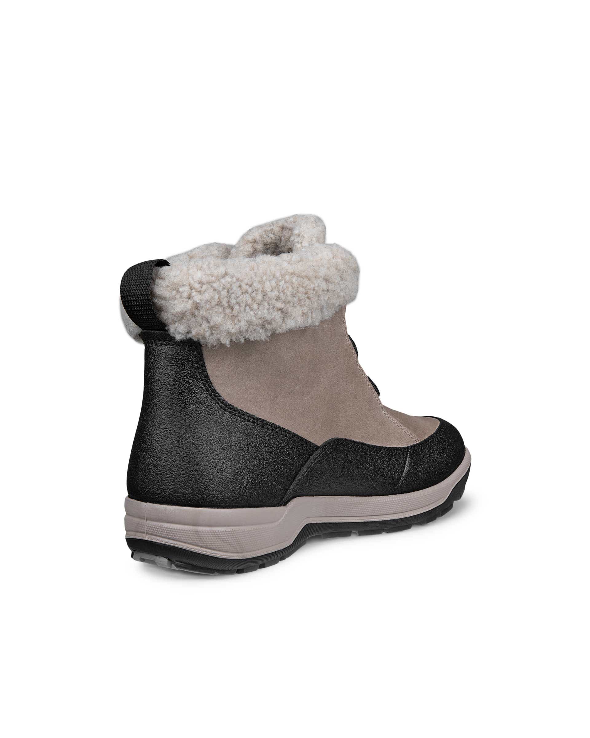 Women's ECCO® TRACE LITE Nubuck Waterproof Winter Boot - Grey - Back