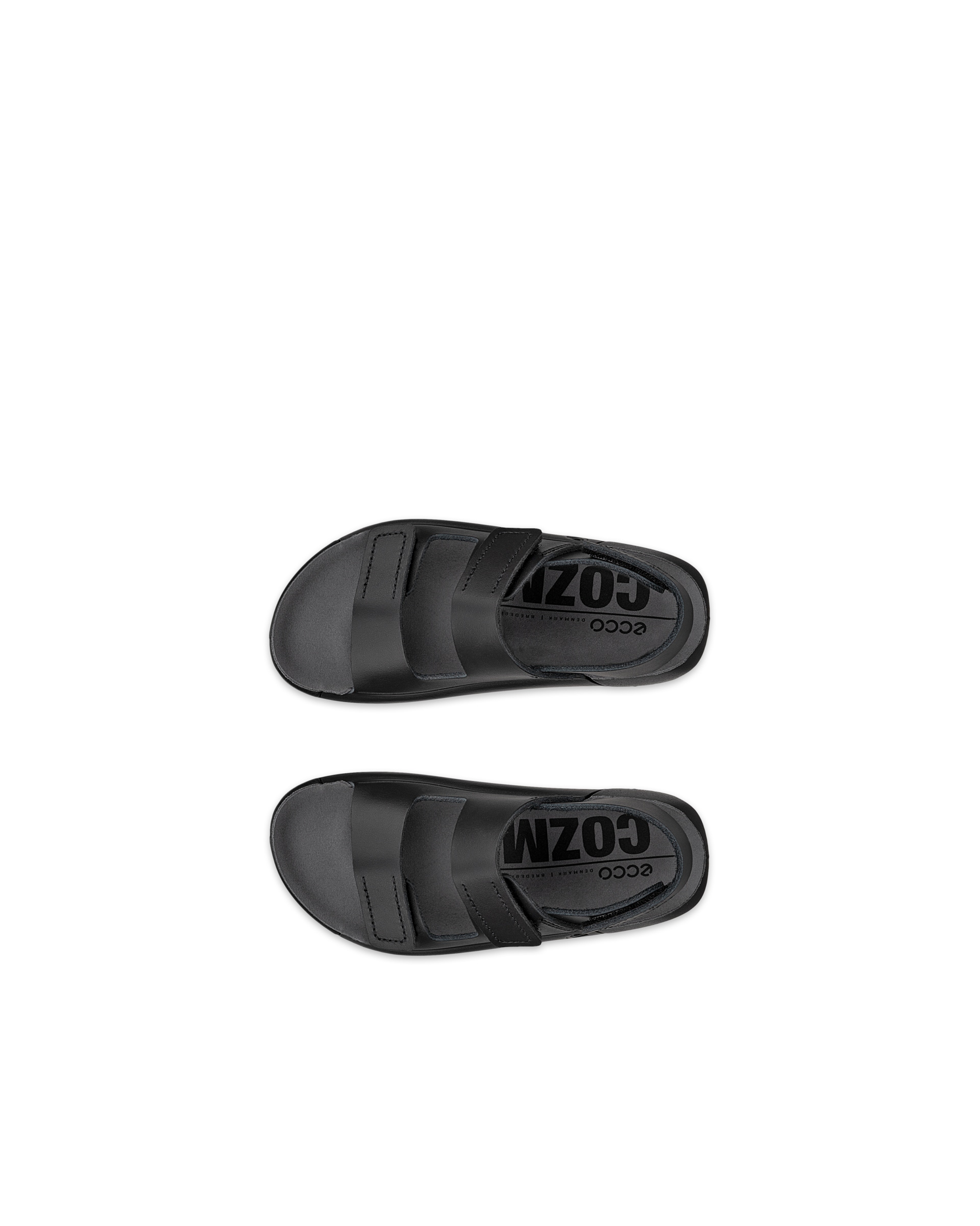 ECCO® Cozmo sandale en cuir deux brides pour enfant - Noir - Top left pair