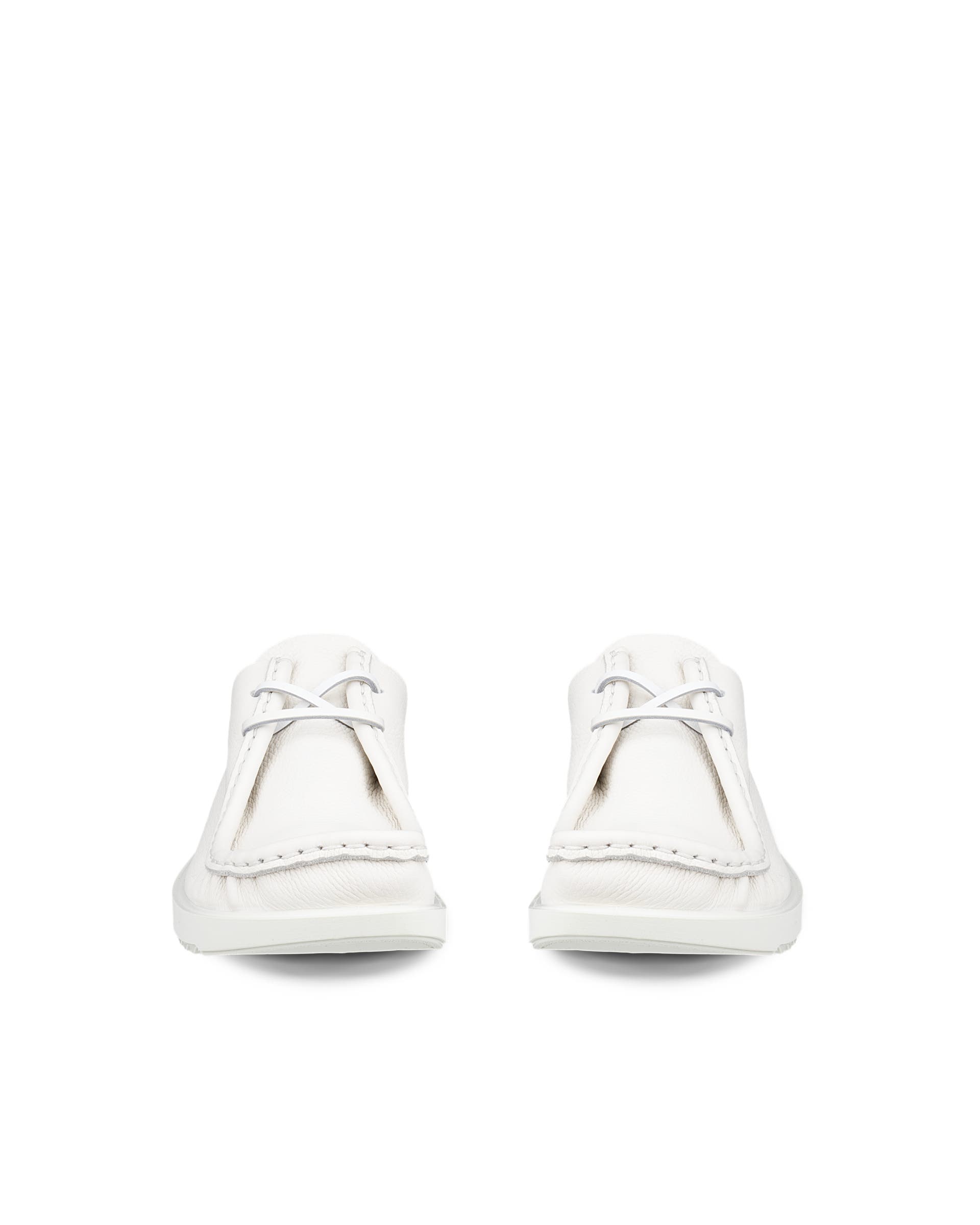 Męskie skórzane buty sznurowane ECCO® JOKE - Biały - Front pair