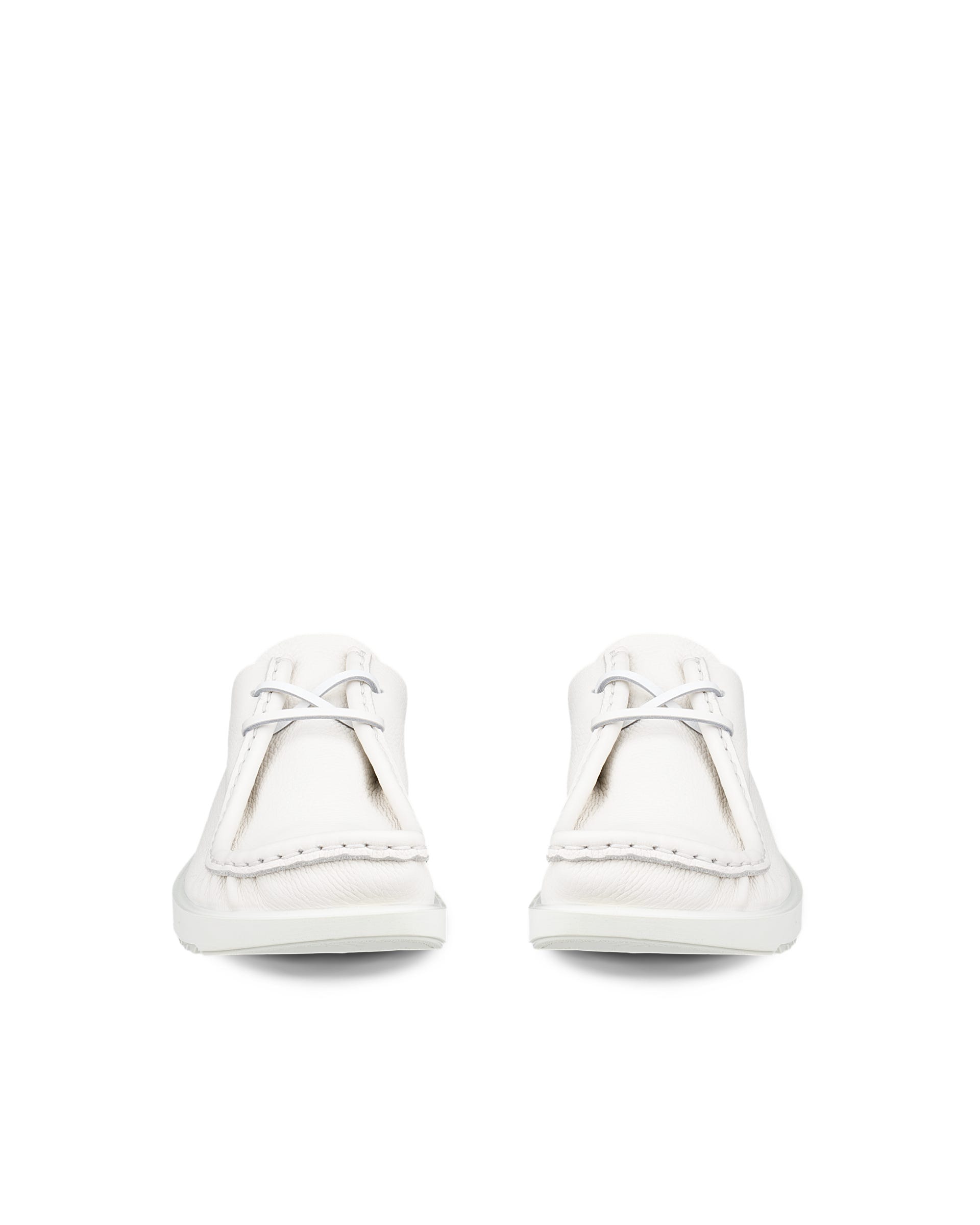 Męskie skórzane buty sznurowane ECCO® JOKE - Biały - Front pair