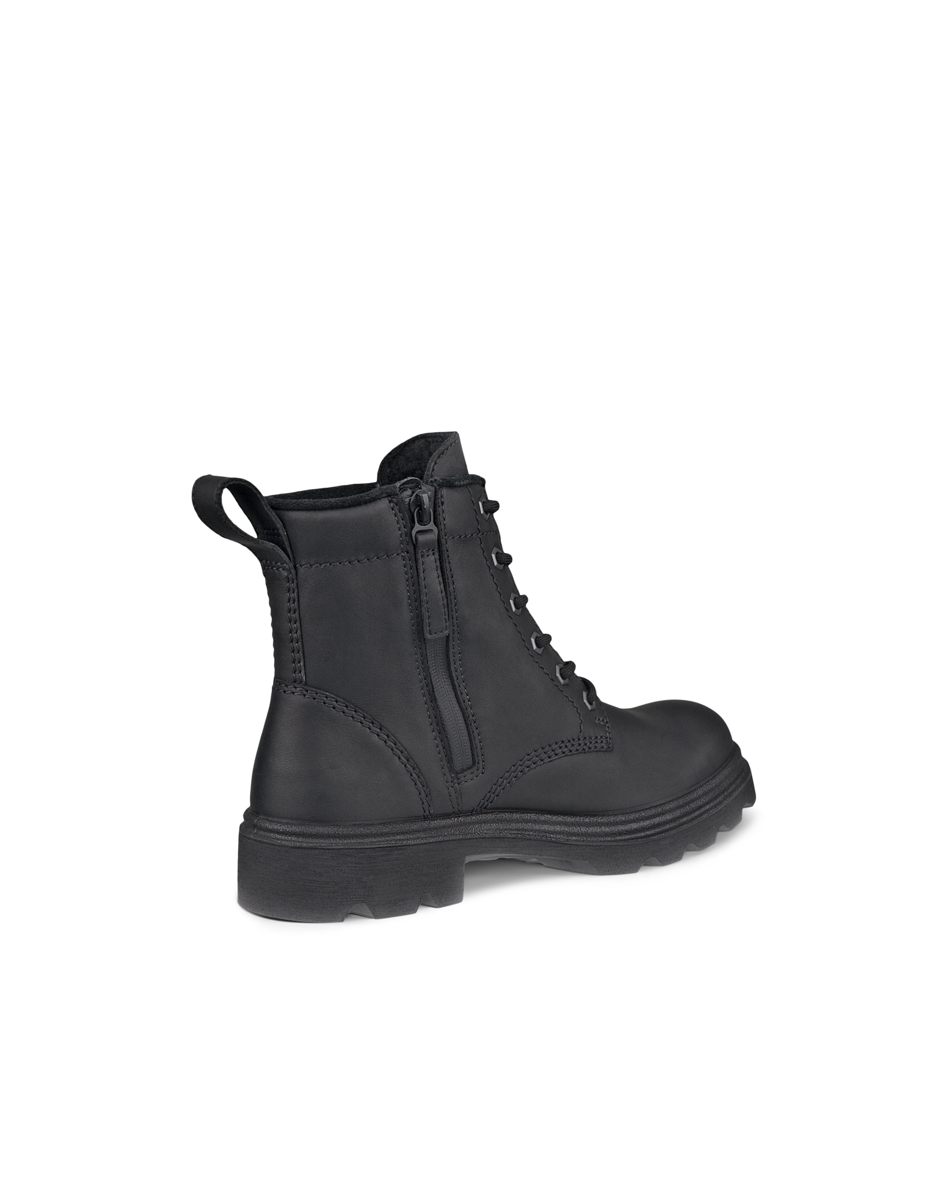 Botas de piel con cordones ECCO® Grainer para mujer - Negro - Back