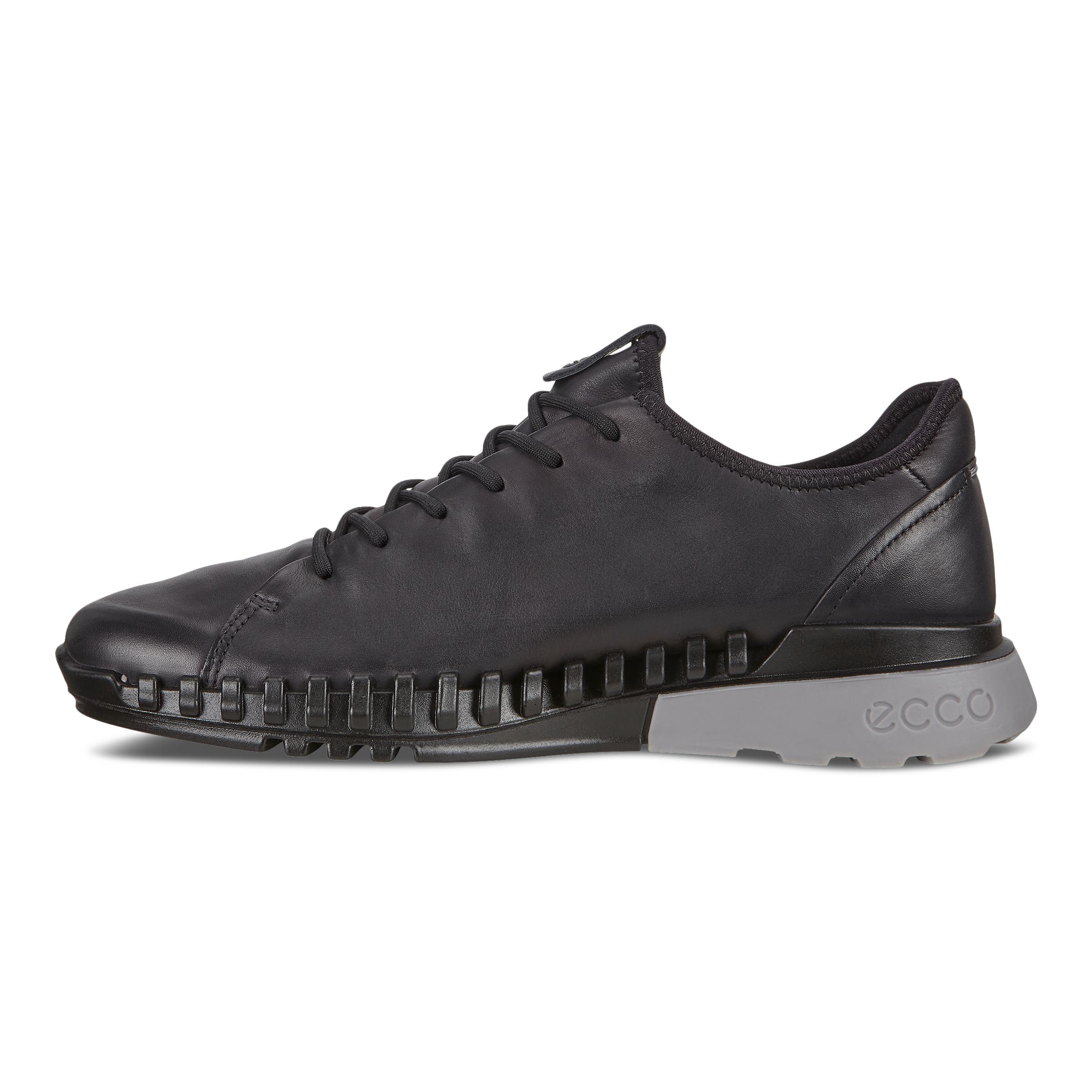 ECCO Zipflex Low メンズ レザースニーカー - ブラック - Inside