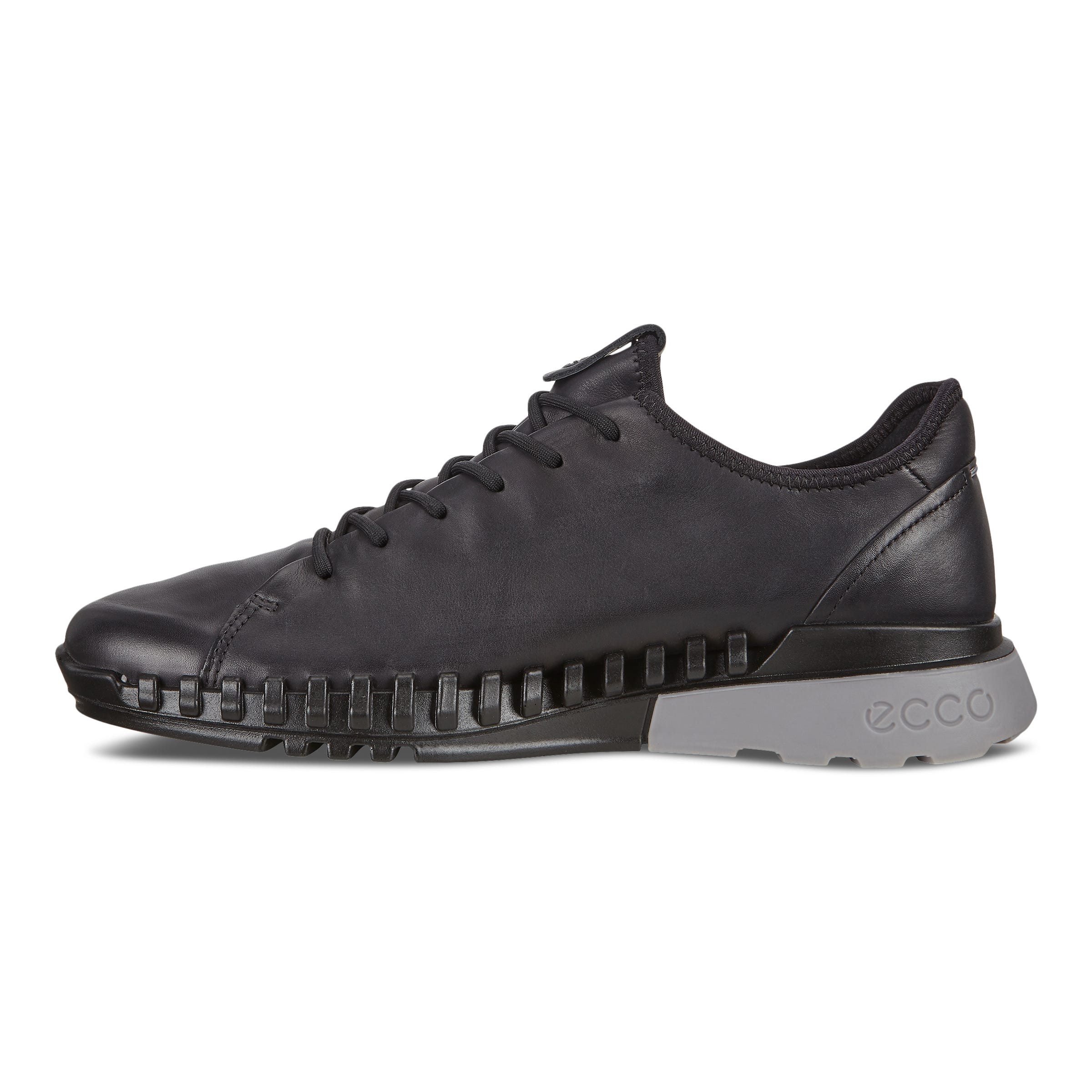 ECCO Zipflex Low メンズ レザースニーカー - ブラック - Inside