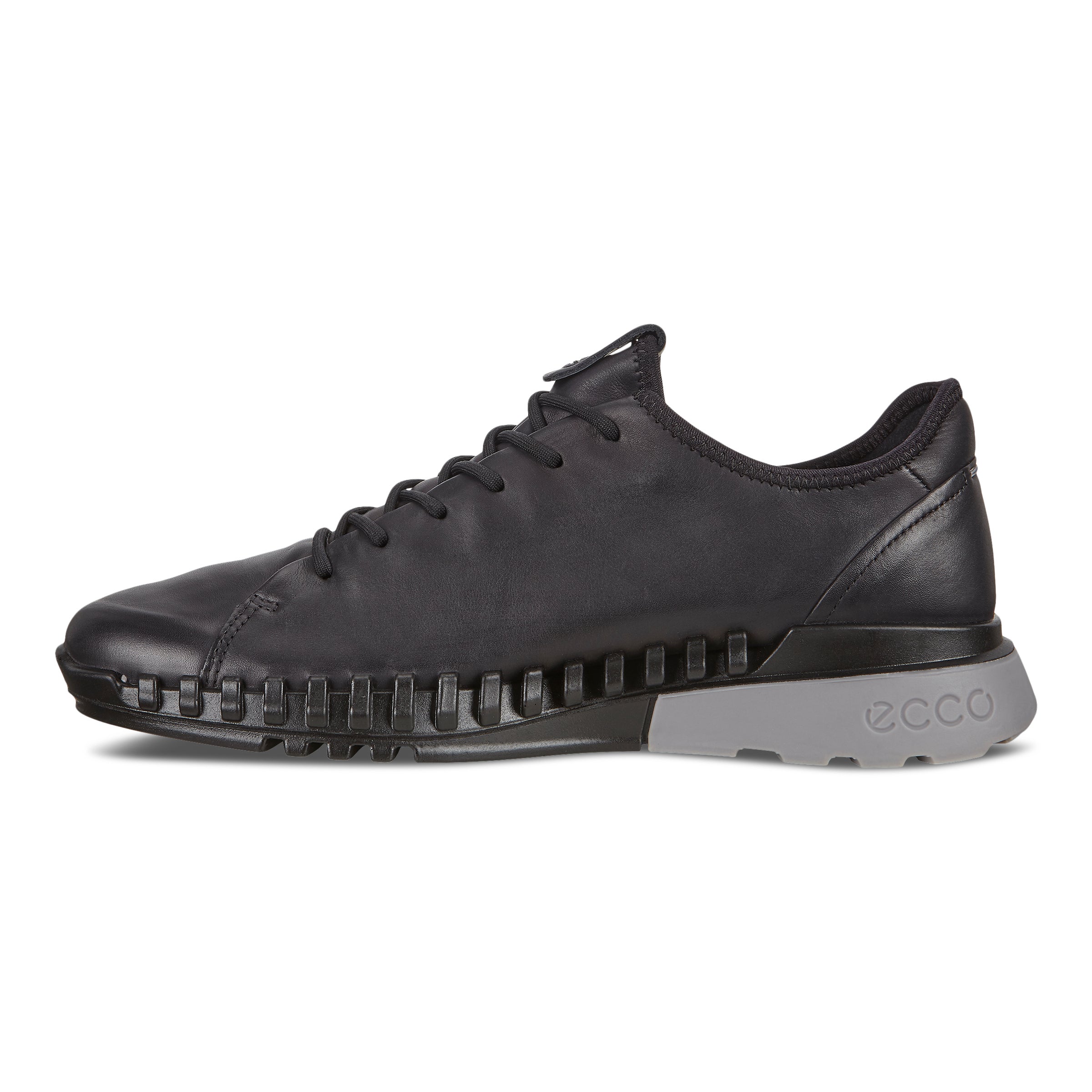 ECCO Zipflex Low メンズ レザースニーカー - ブラック - Inside