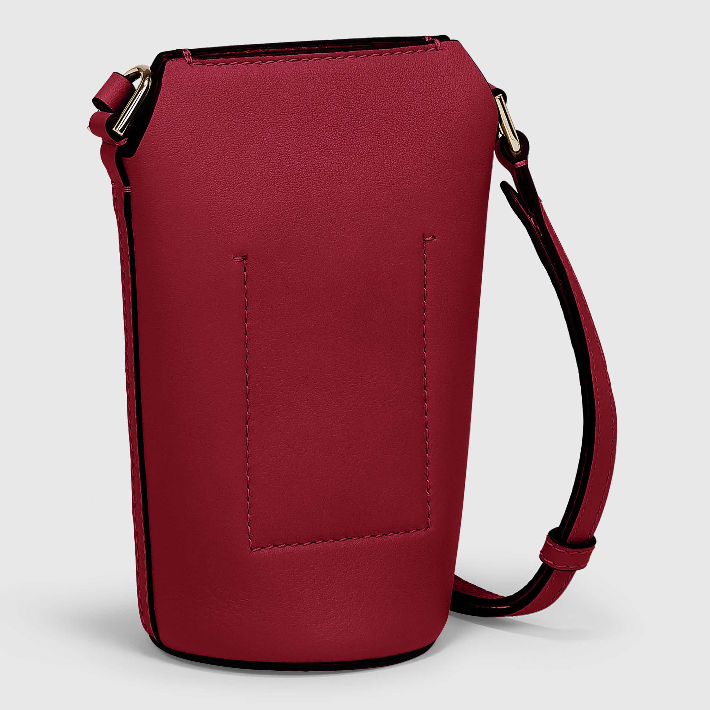 ECCO® Pot Leather Crossbody Bag - Red - Back