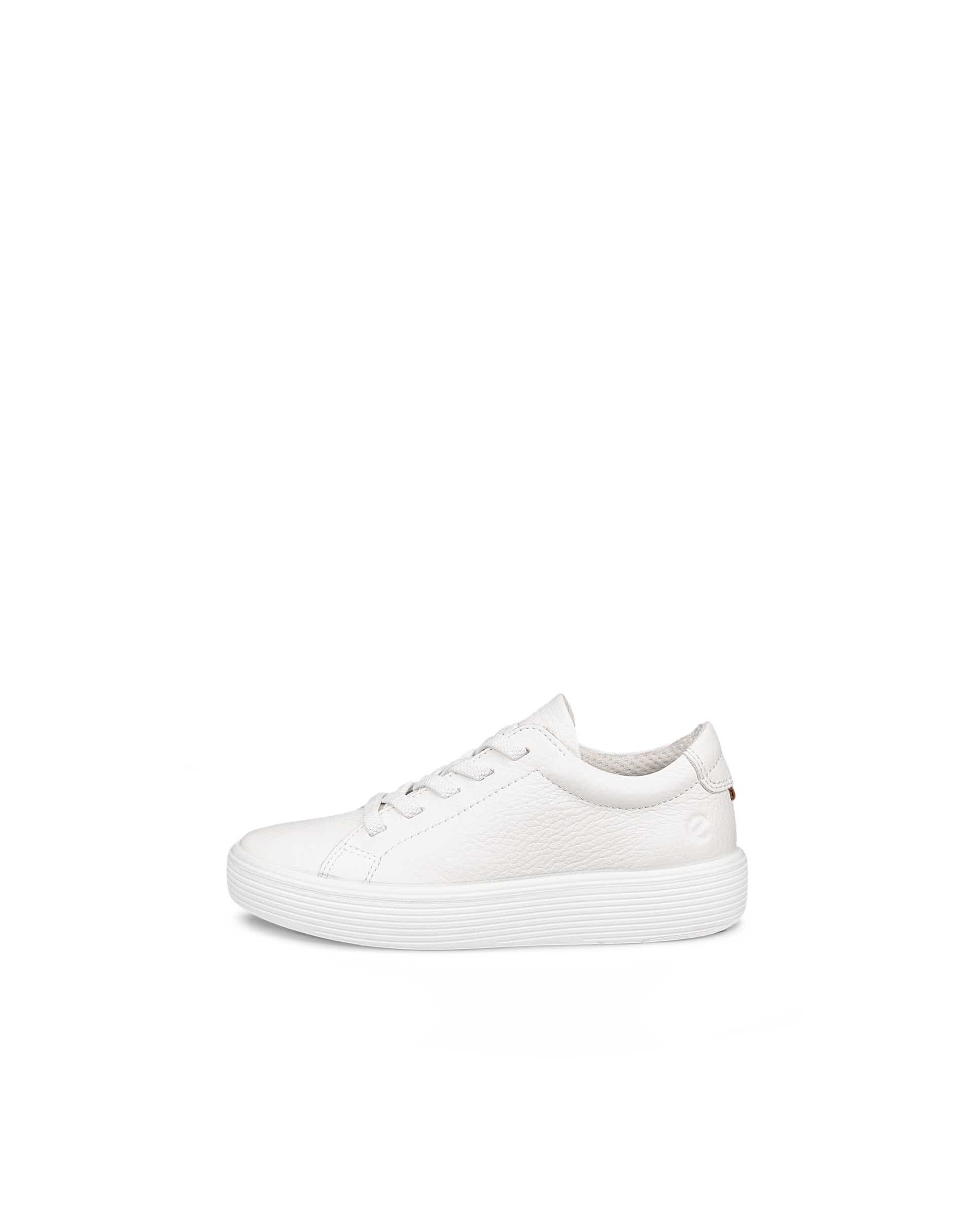 Kids' ECCO® Soft 60 Leather Sneaker - White - Outside