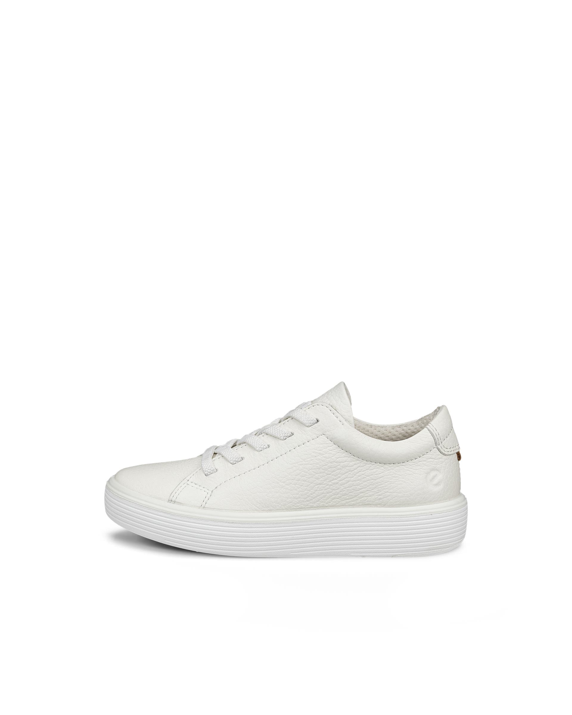 Kids' ECCO® Soft 60 Leather Sneaker - White - Outside