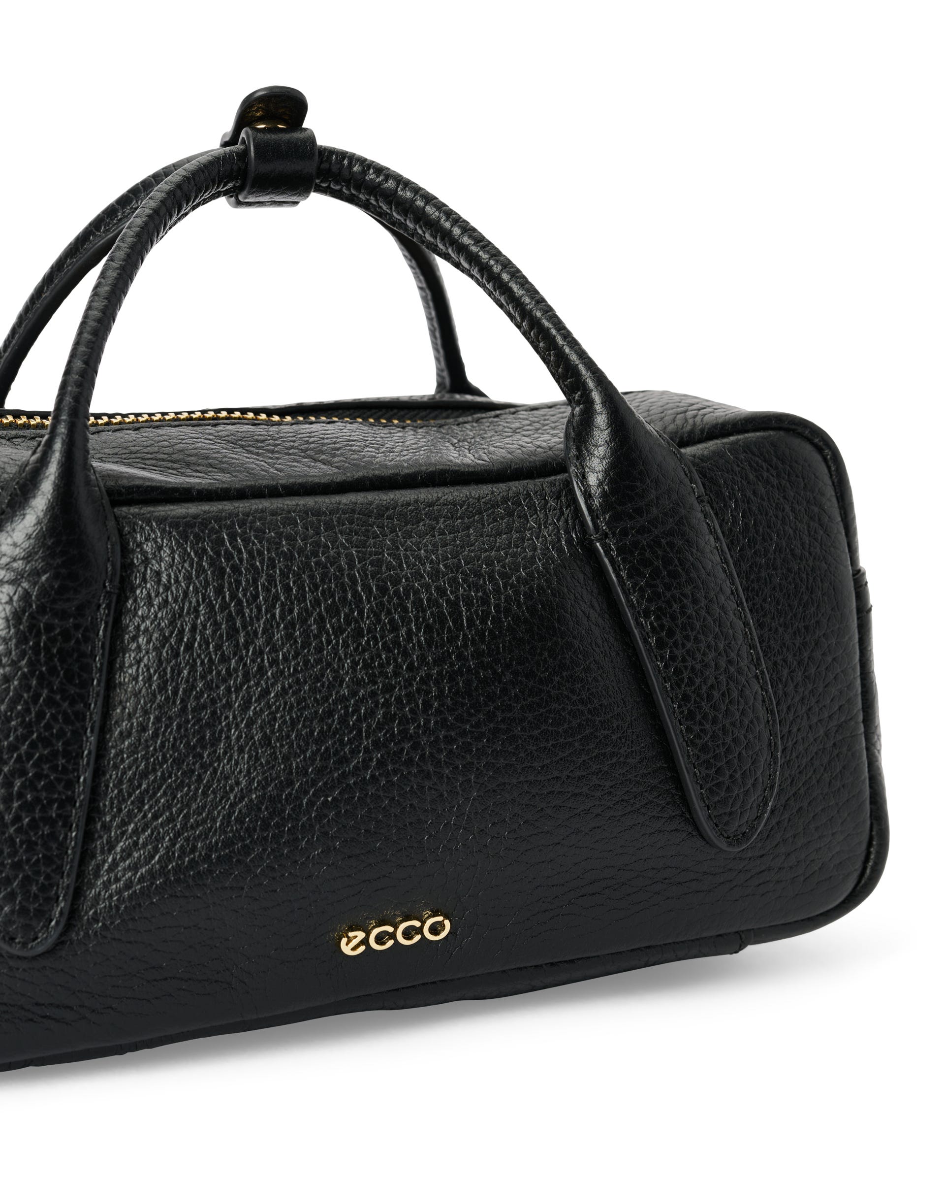 Skórzana torebka przez ramię ECCO® Bowling Bag - Czarny - Detail-1