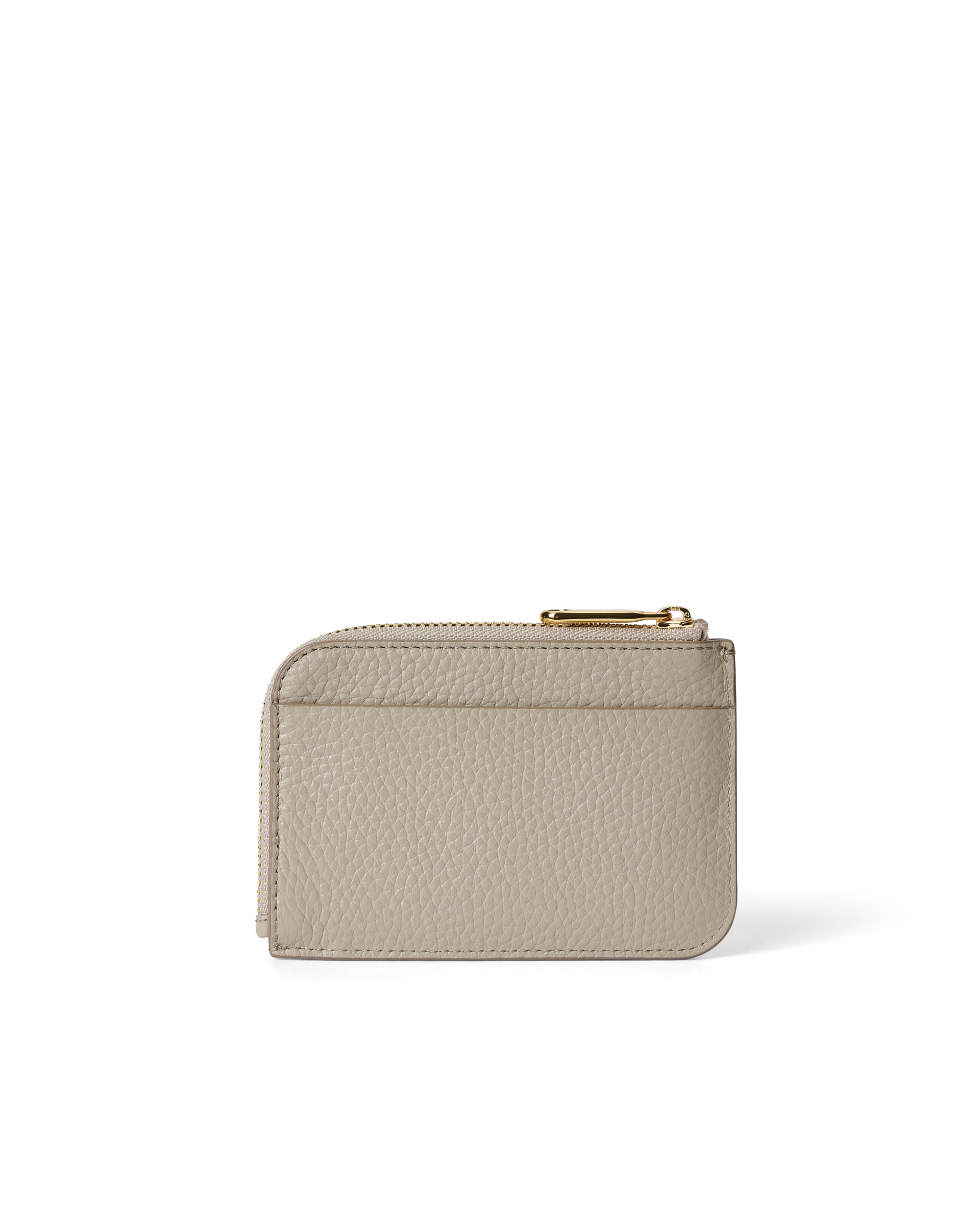 ECCO Card Case Zipped Pebbled レザーカードケース - ベージュ - Back