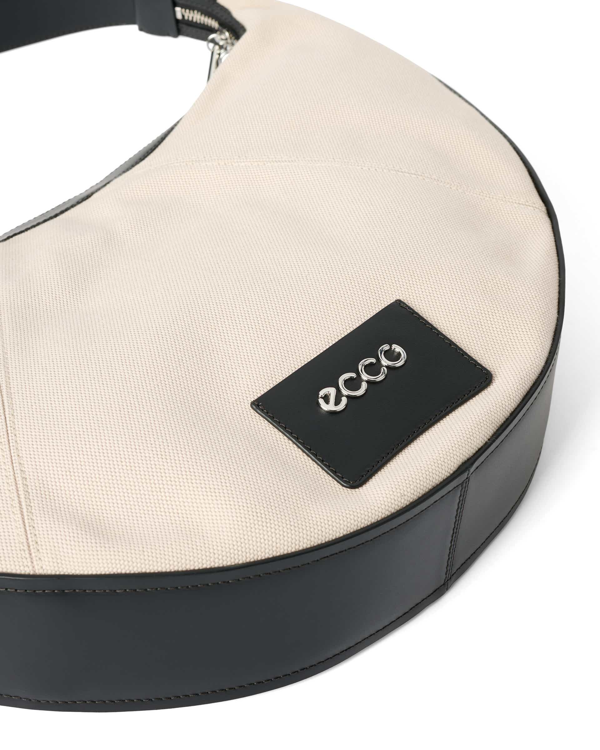 ECCO® Fortune Large Canvas Leather Crossbody Bag - Beige - Detail-2