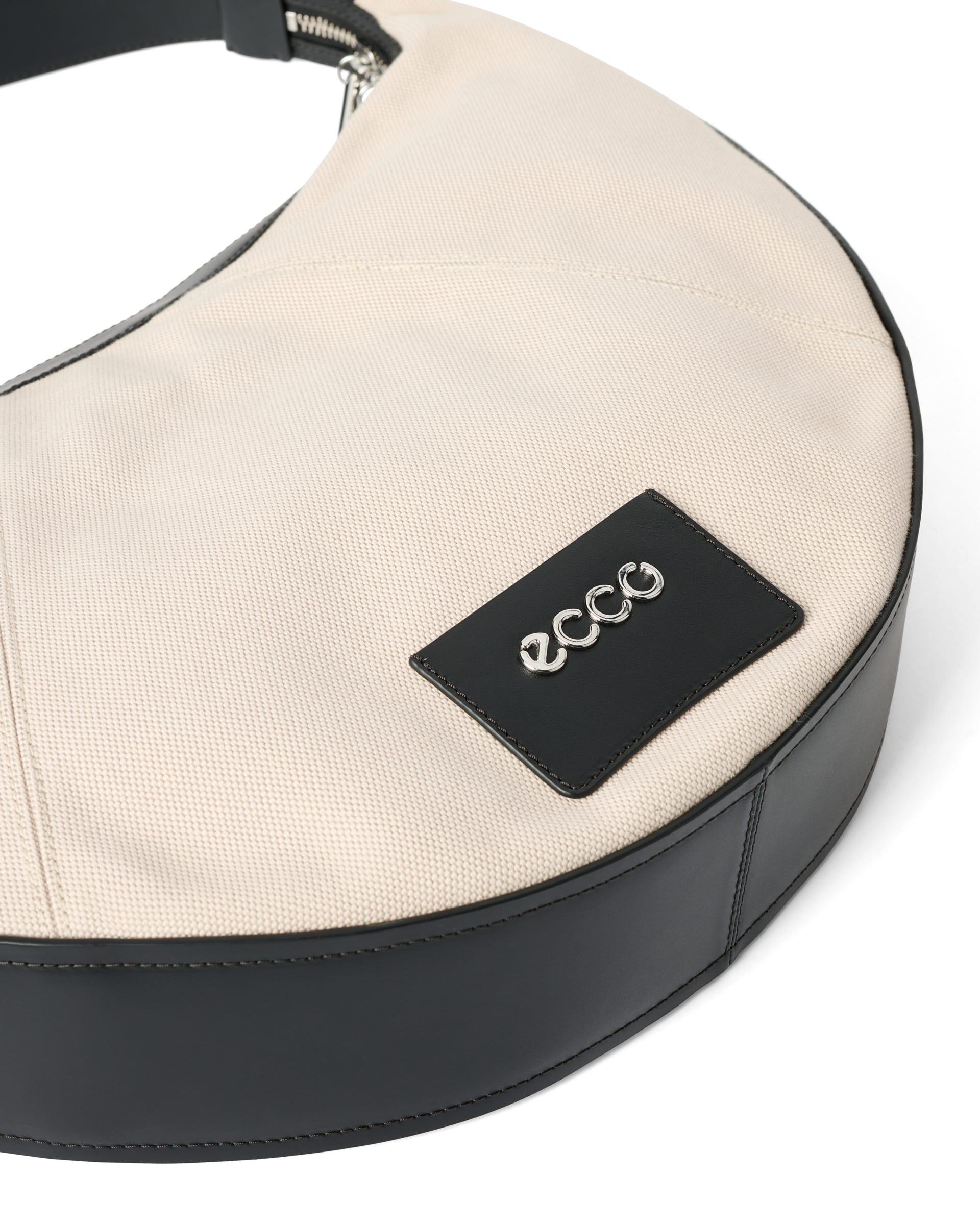 ECCO® Fortune Large Canvas Leather Crossbody Bag - Beige - Detail-2