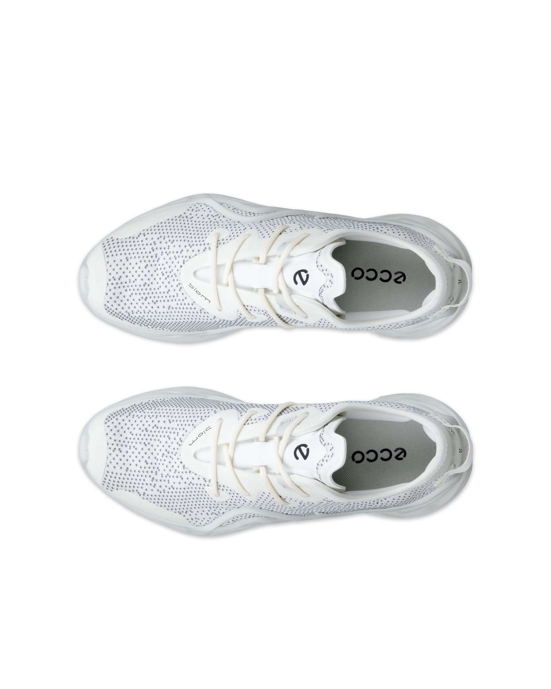 Women's ECCO® BIOM Infinite Textile Sneaker - White - Top left pair