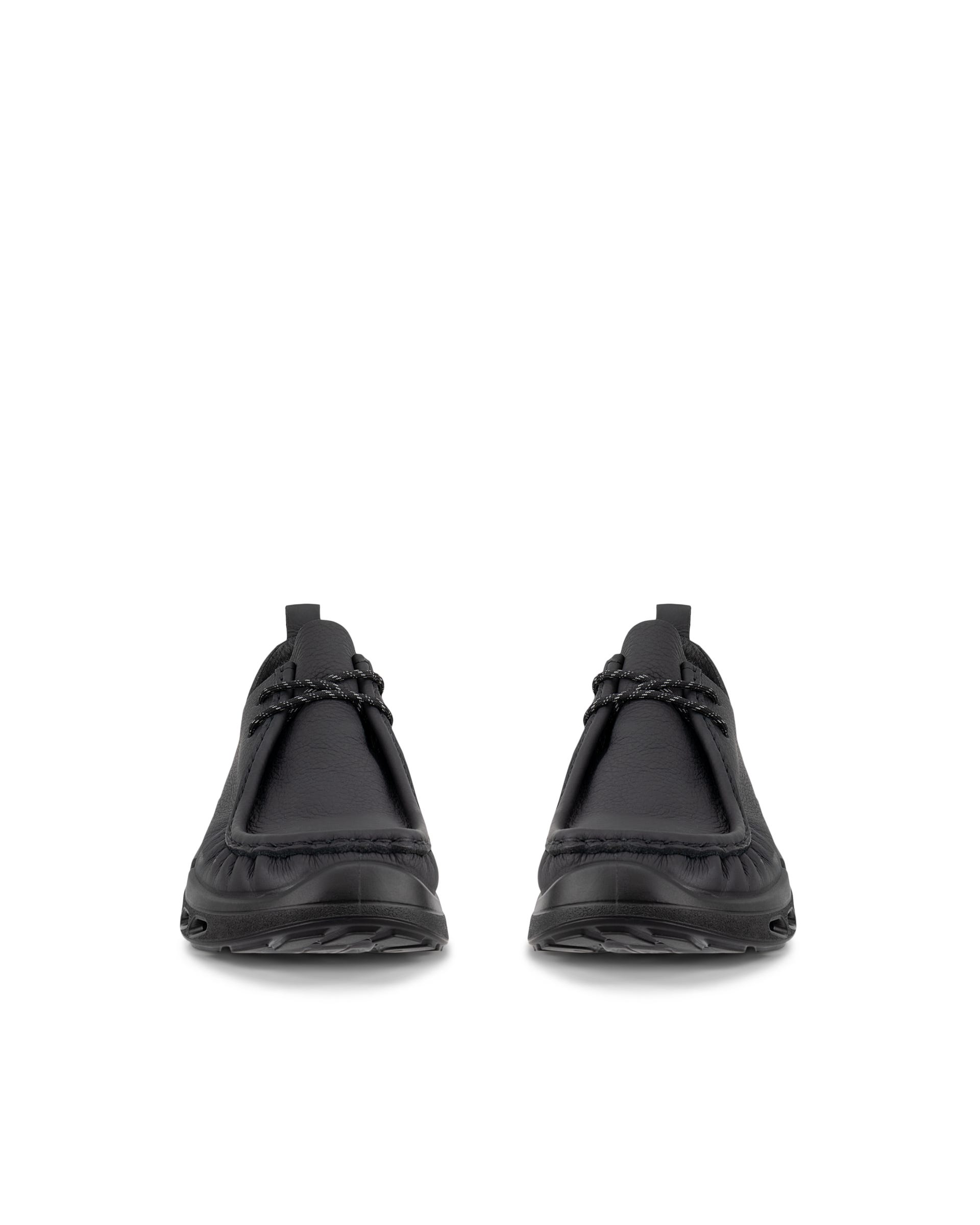 Męskie skórzane buty z ozdobnym szwem ECCO® BIOM 720 - Czarny - Outside