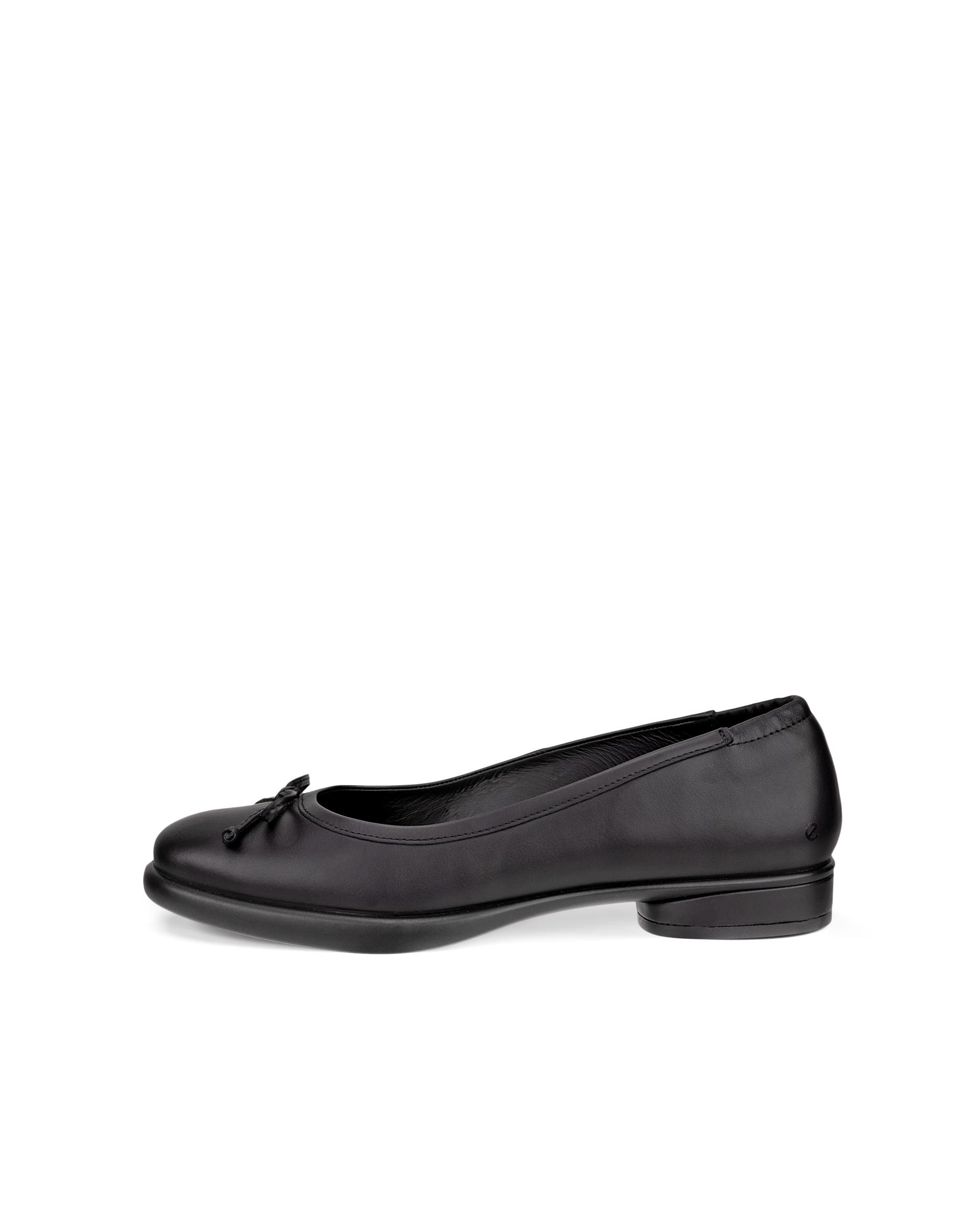 Women's ECCO® Sculpted LX 15 BOW Leather Ballerina - Black - Outside