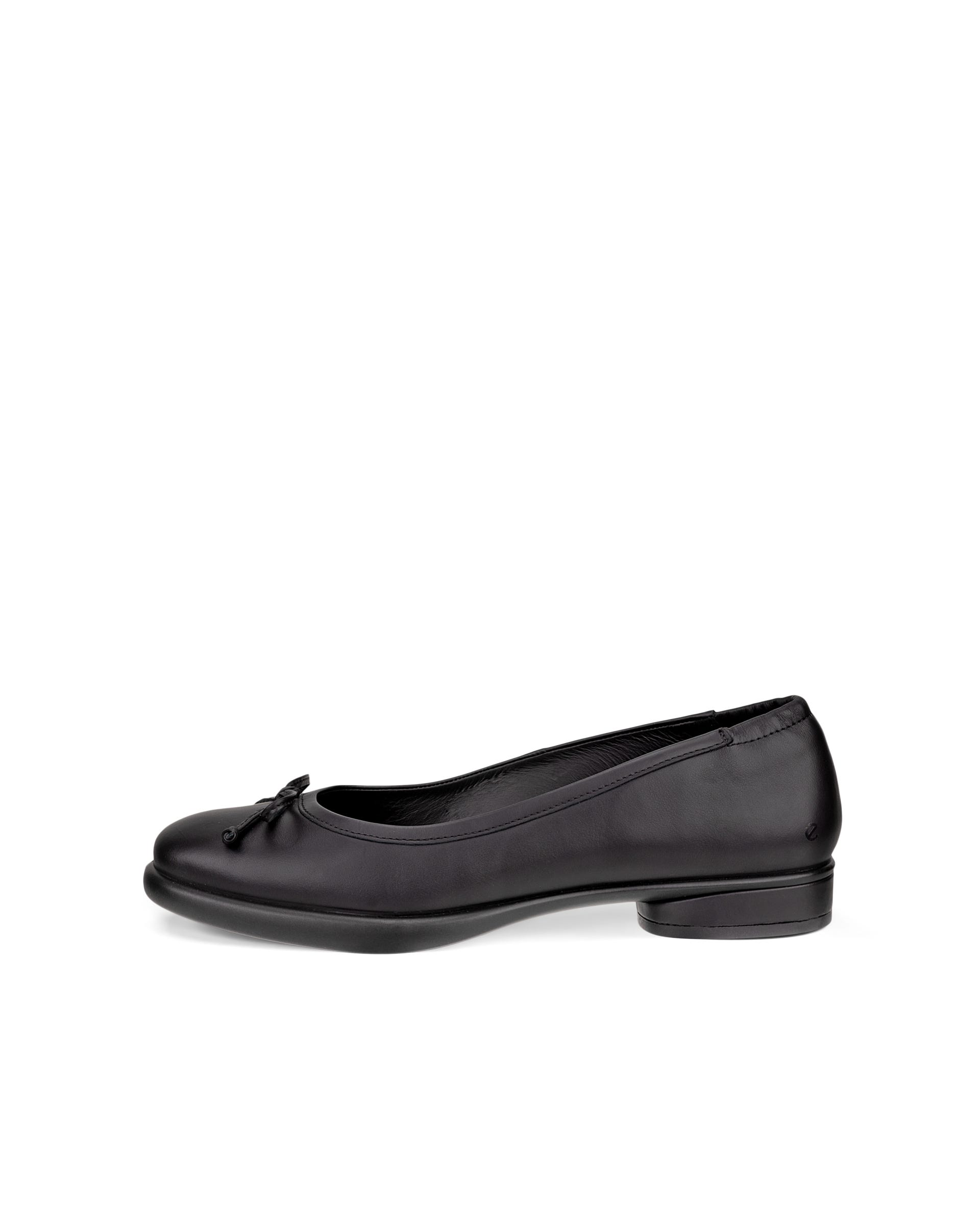 Women's ECCO® Sculpted LX 15 BOW Leather Ballerina - Black - Outside