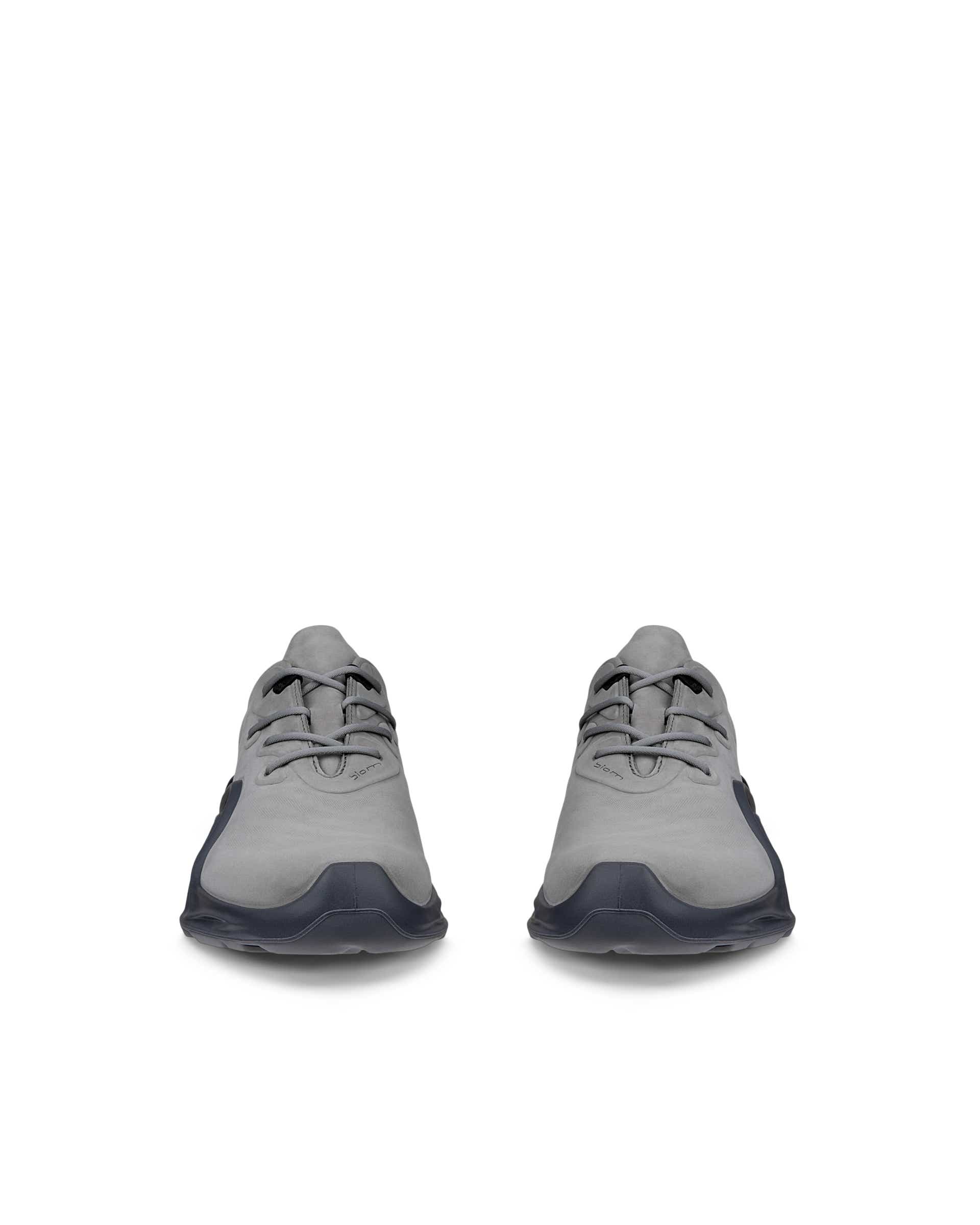 ECCO® BIOM INFINITE Herren Sneaker aus Nubukleder - Grau - Front pair