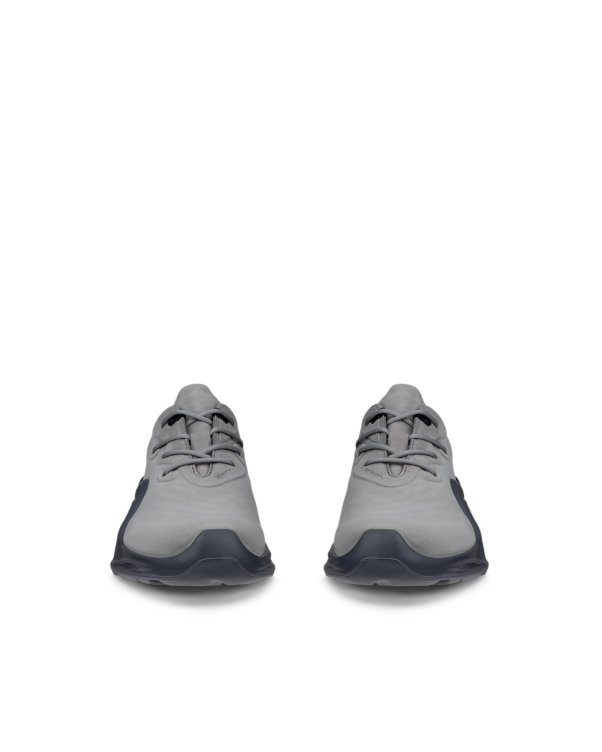 ECCO® BIOM INFINITE Herren Sneaker aus Nubukleder - Grau - Front pair