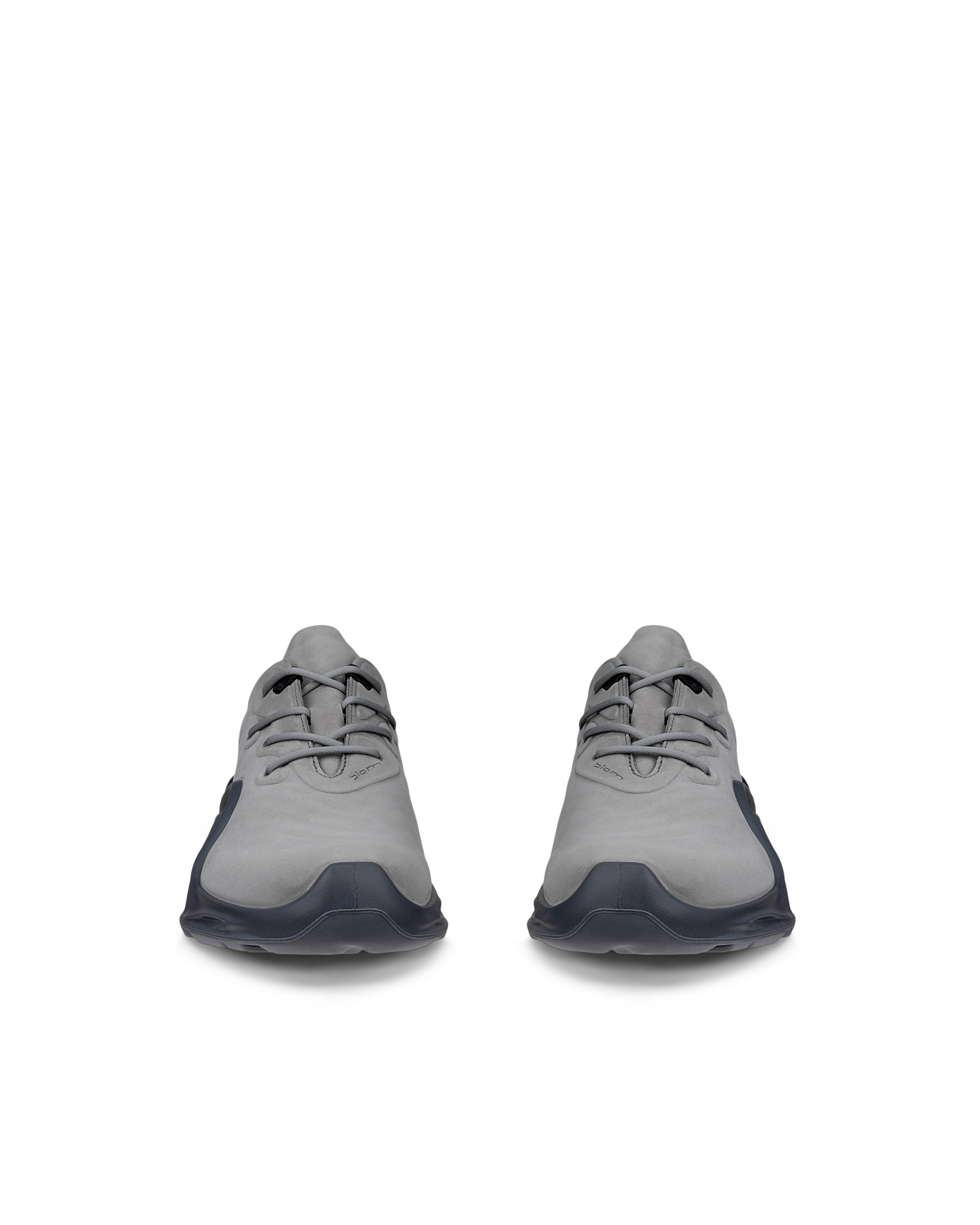 ECCO® BIOM INFINITE Herren Sneaker aus Nubukleder - Grau - Front pair