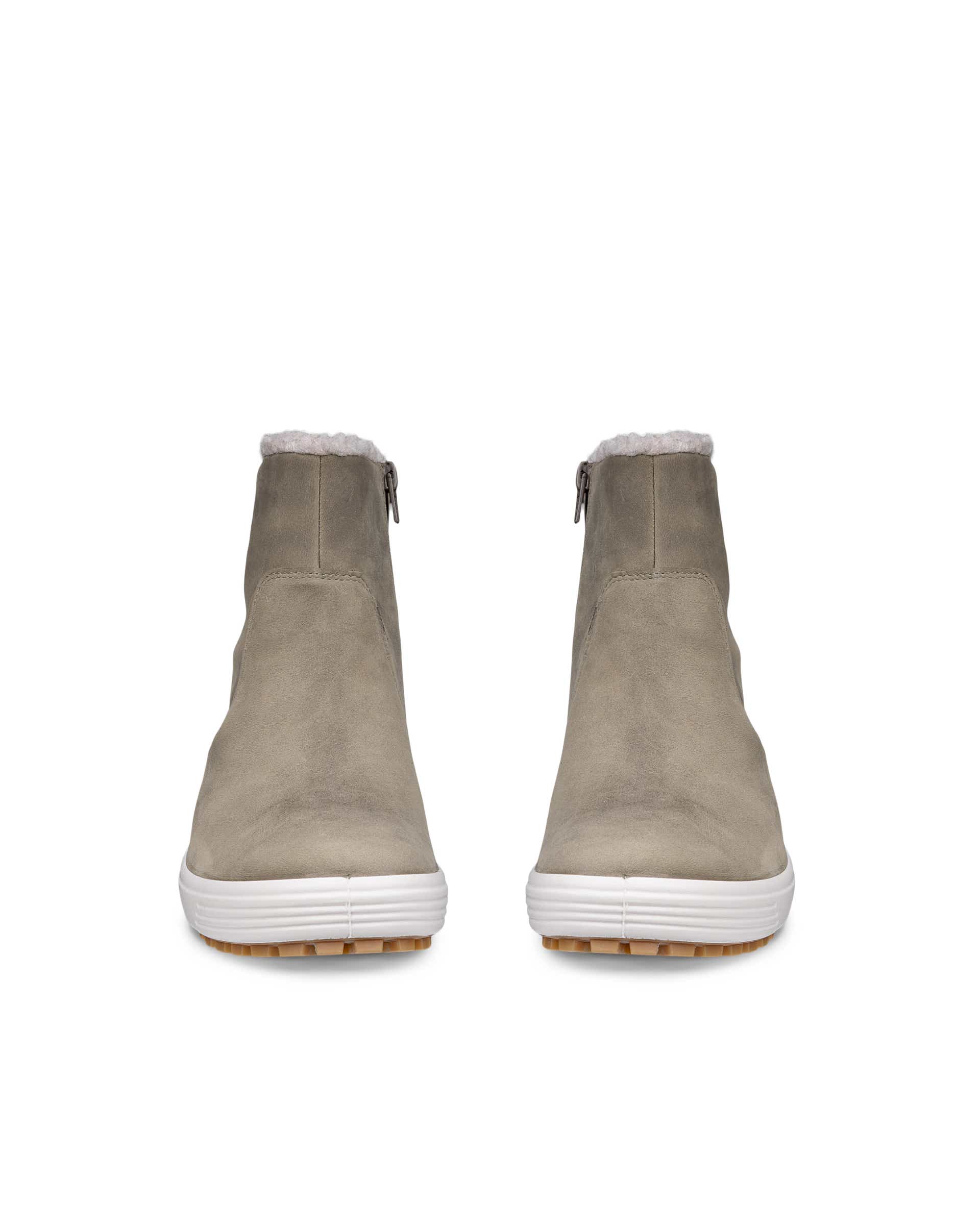 ECCO® SOFT 7 TRED mellemhøj vandtæt støvle i nubuck til damer - Grøn - Front pair
