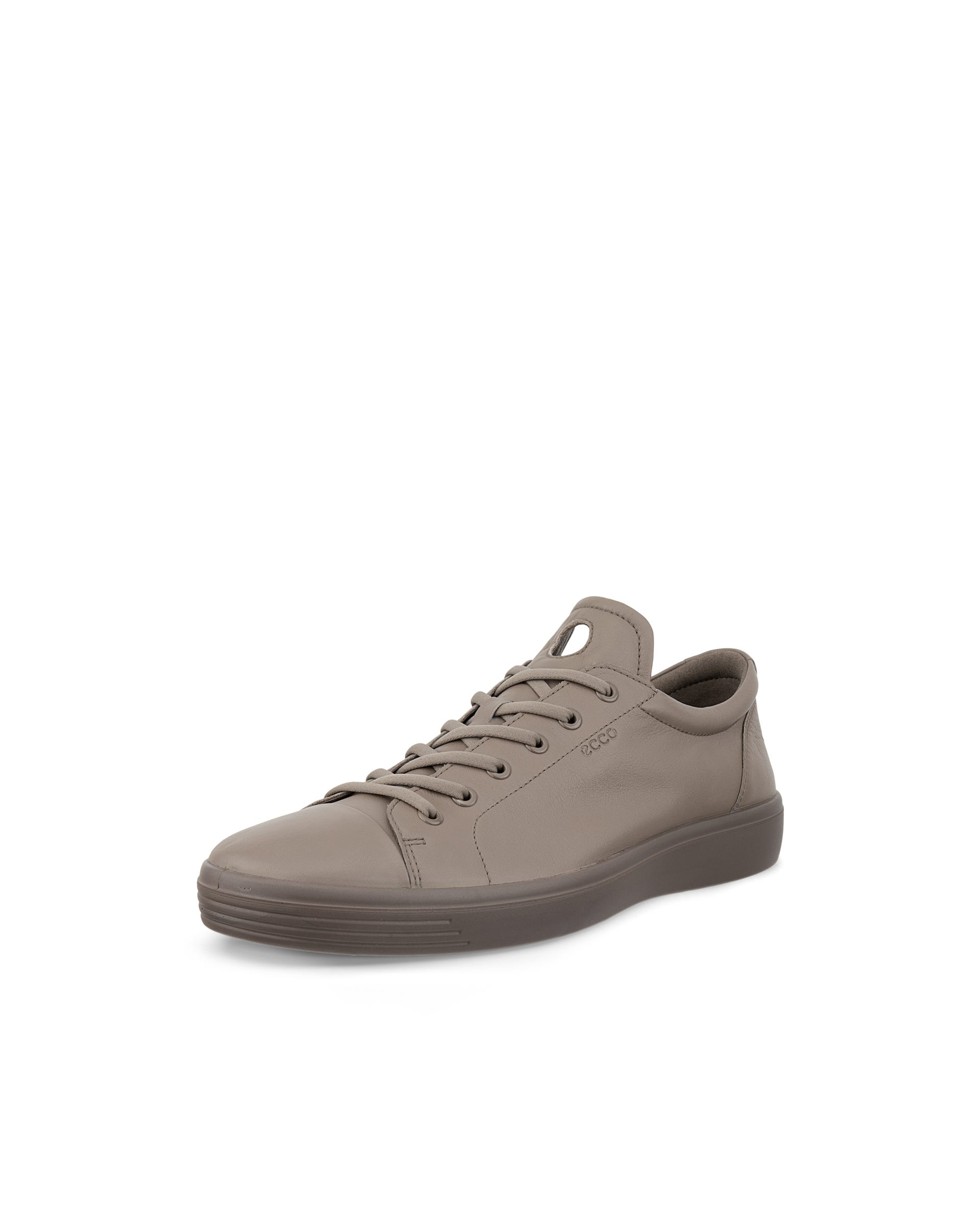 Men's ECCO® SOFT CLASSIC Leather Trainer - Grey - Outside