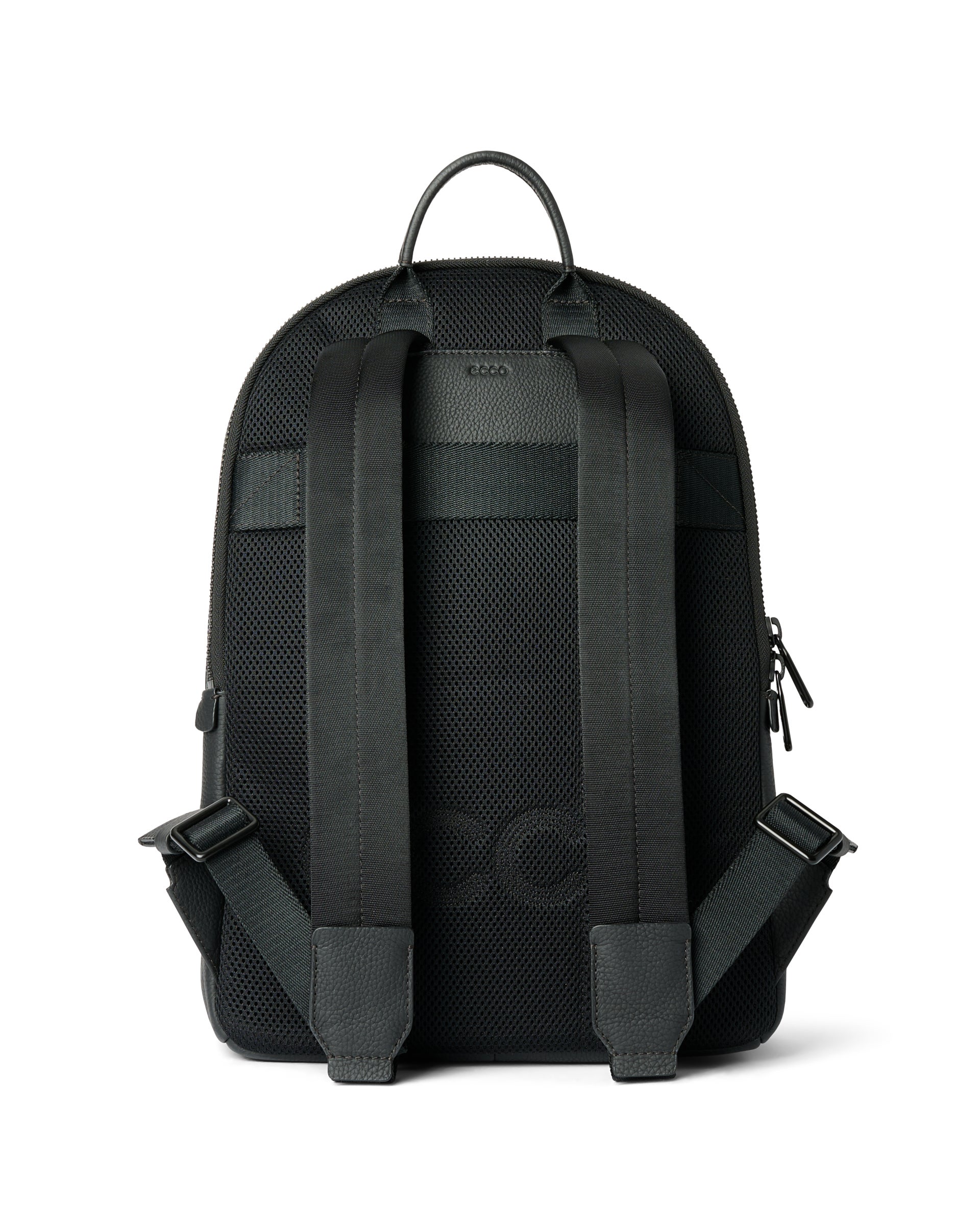 ECCO® Round Pack Rucksack aus Leder - Schwarz - Back