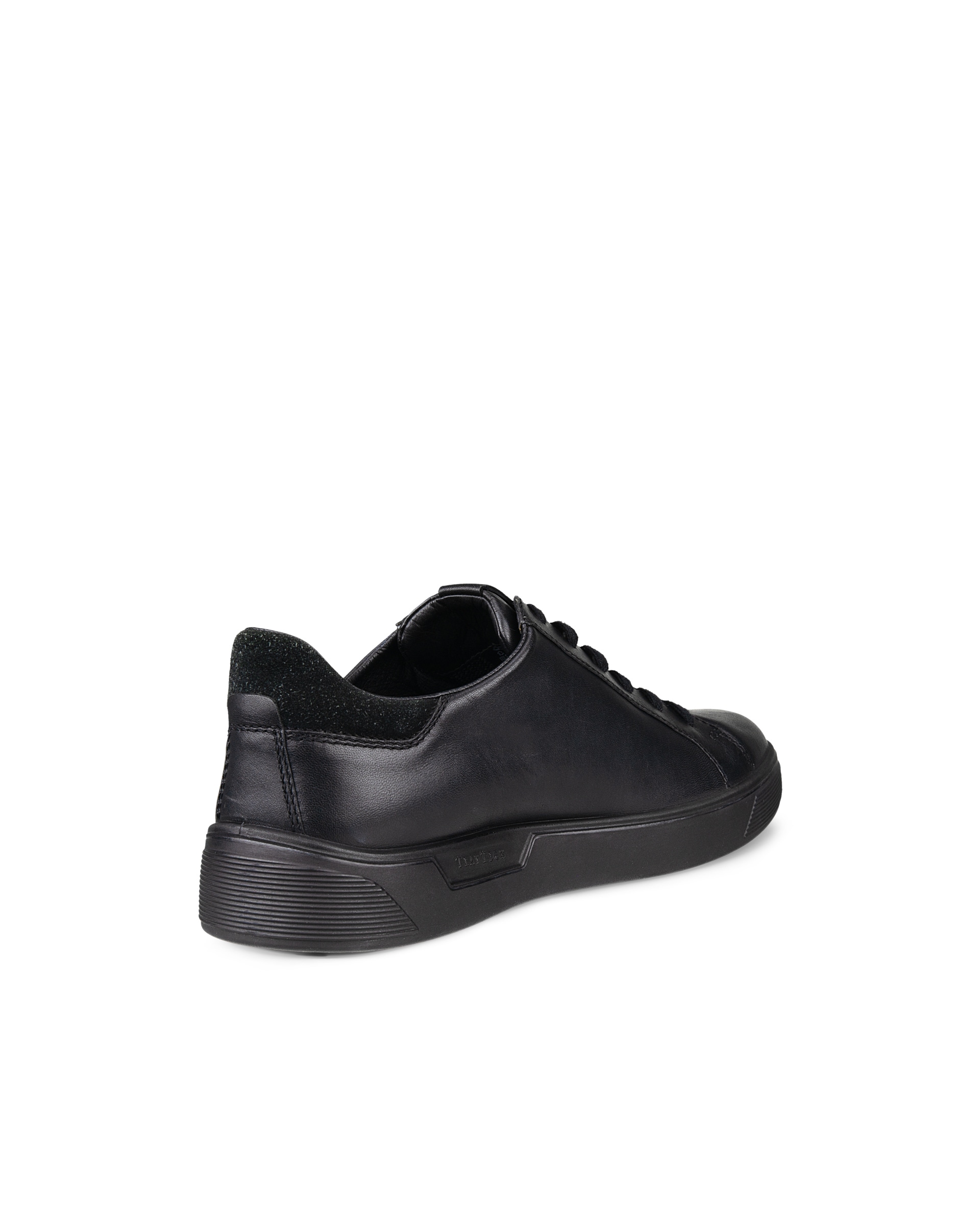 ECCO® Street Tray Heren leren sneaker met Gore-Tex - Zwart - Back