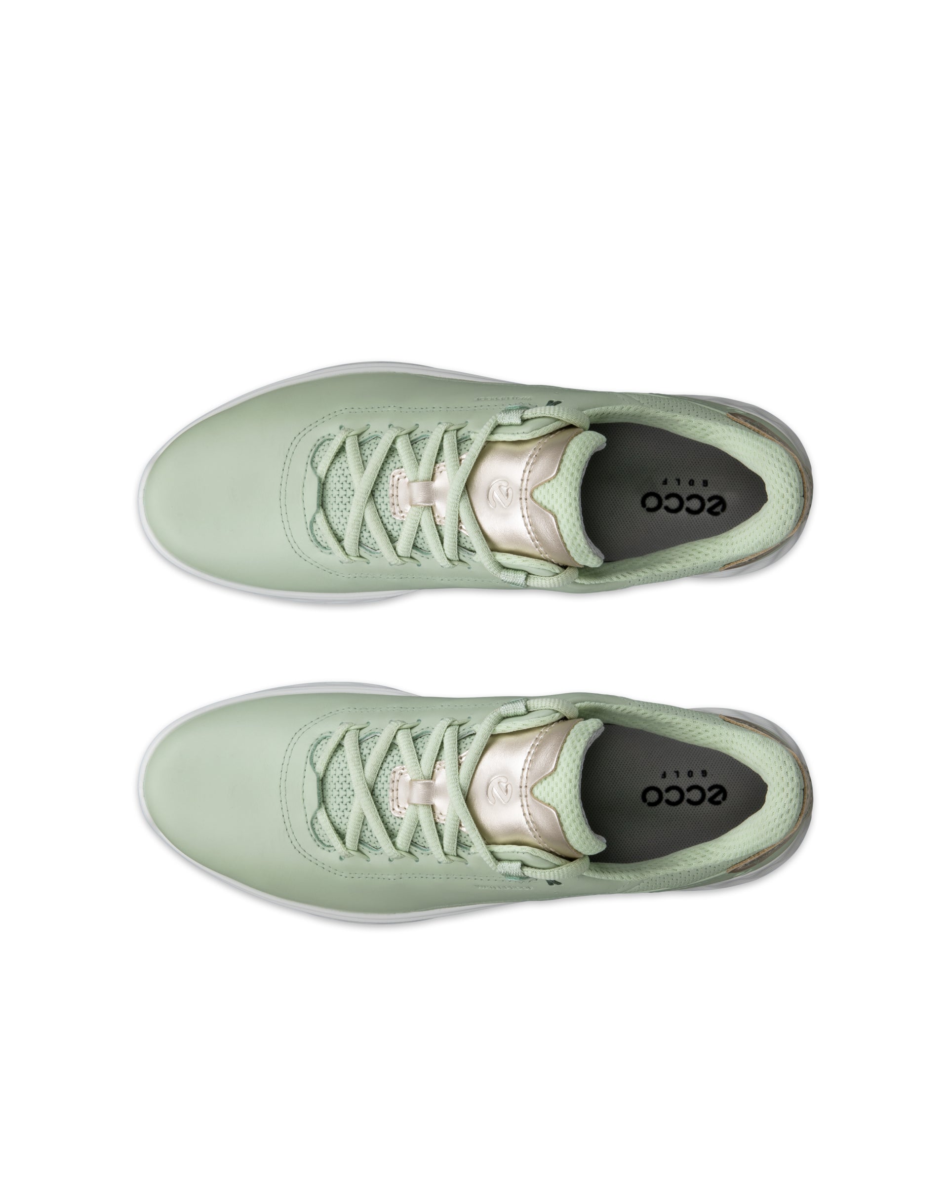 Ženski vodoodporni usnjeni čevlji za golf ECCO® Golf S-Casual - Zelena - Top left pair