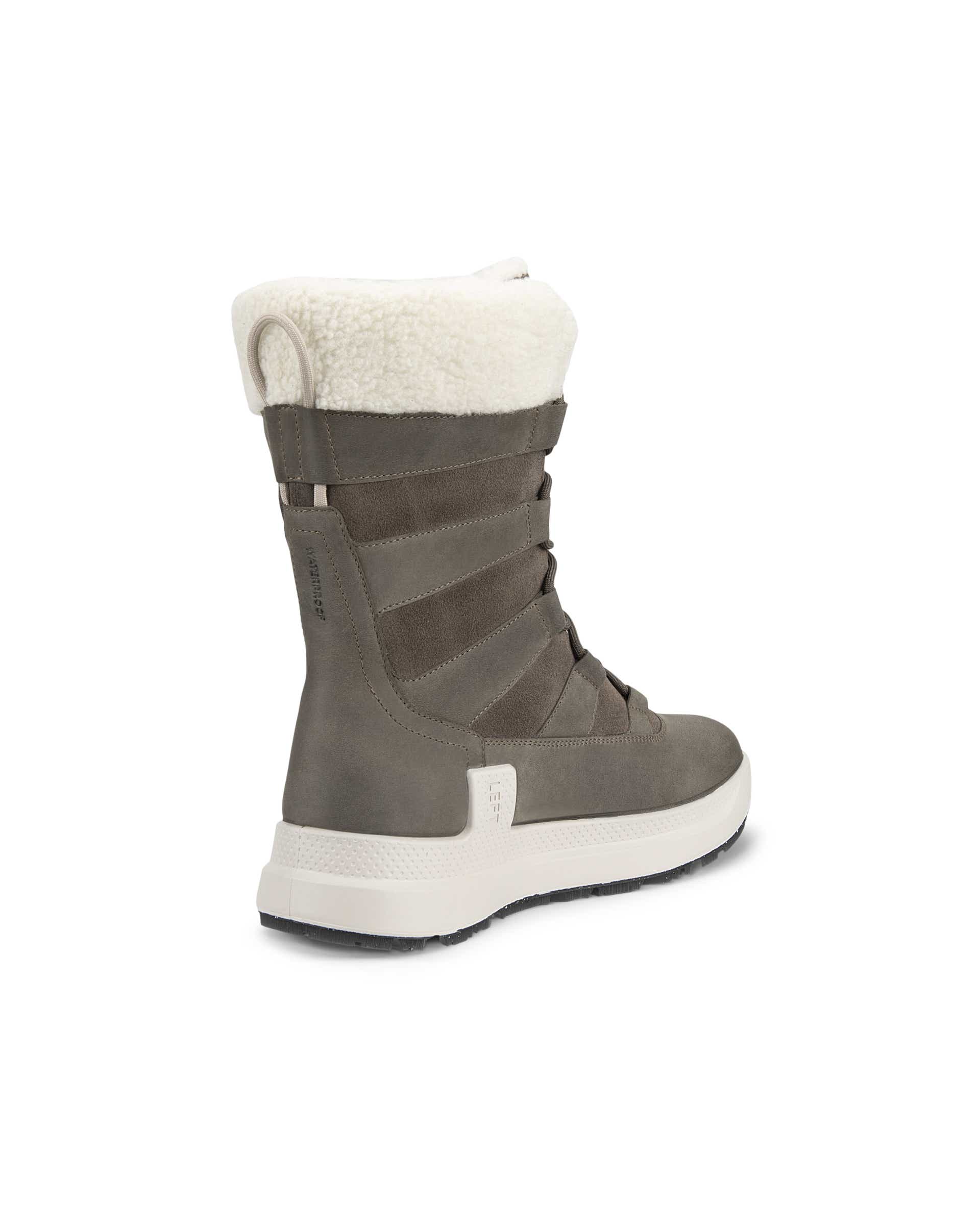 Women's ECCO® Solice Nubuck Waterproof Winter Boot - Brown - Back