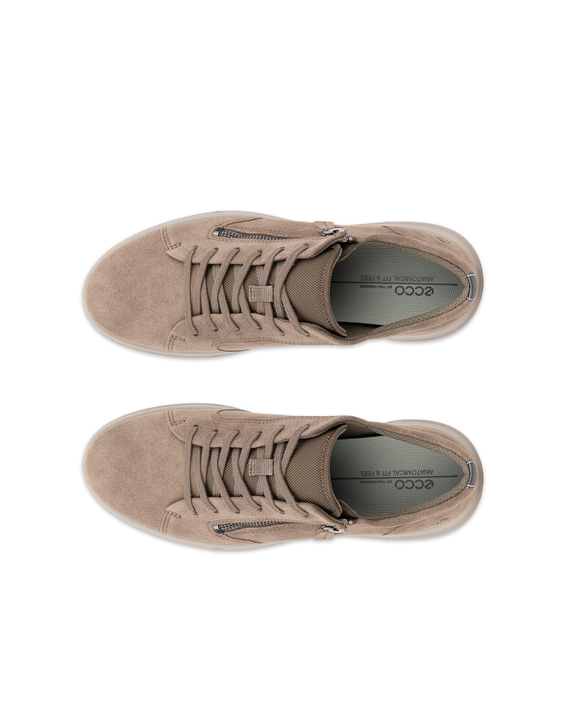 Women's ECCO® MOVE Suede Shoe - Brown - Top left pair