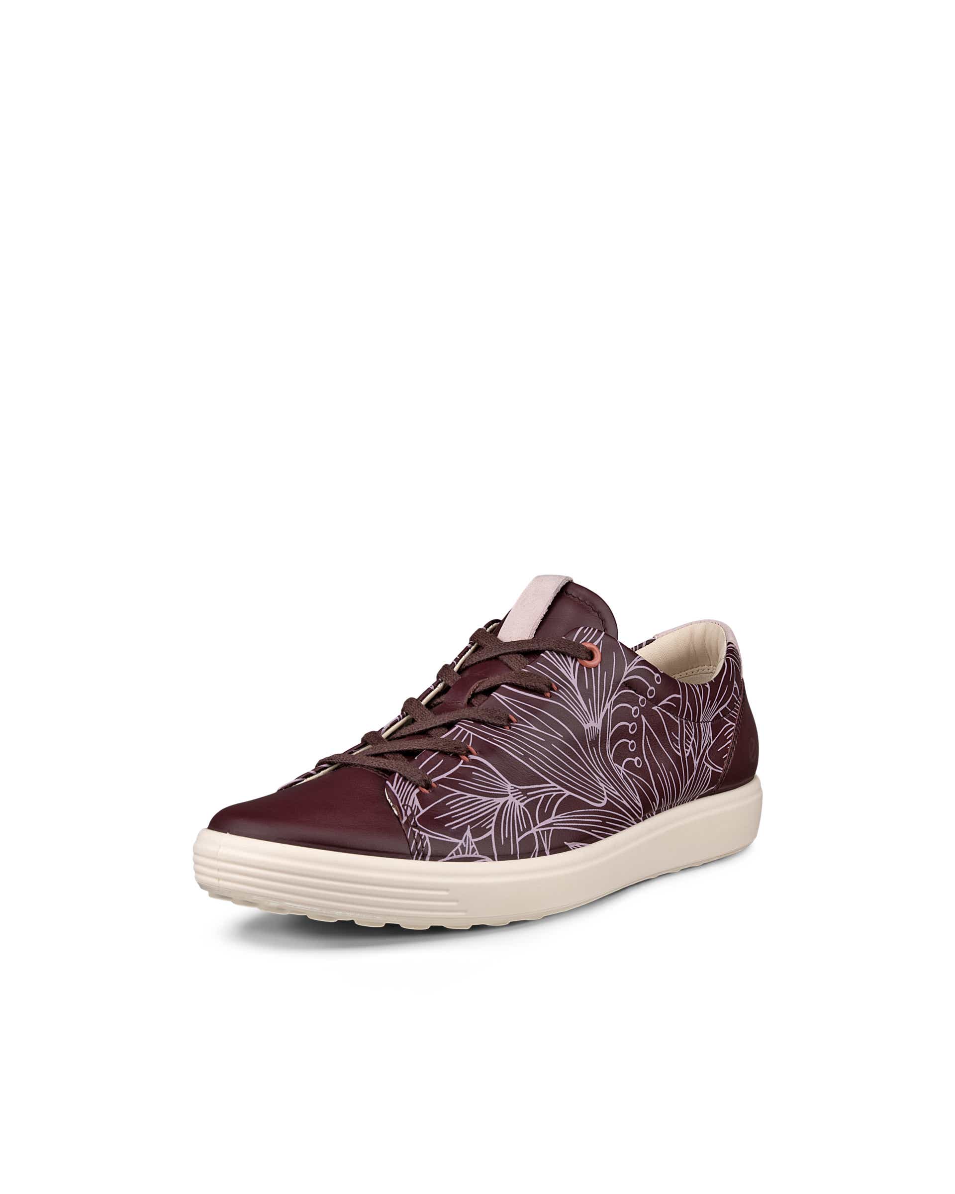 ★美★ECCO★TOMATO★ Women's ECCO® Soft 7 Leather Floral Shoe | Red