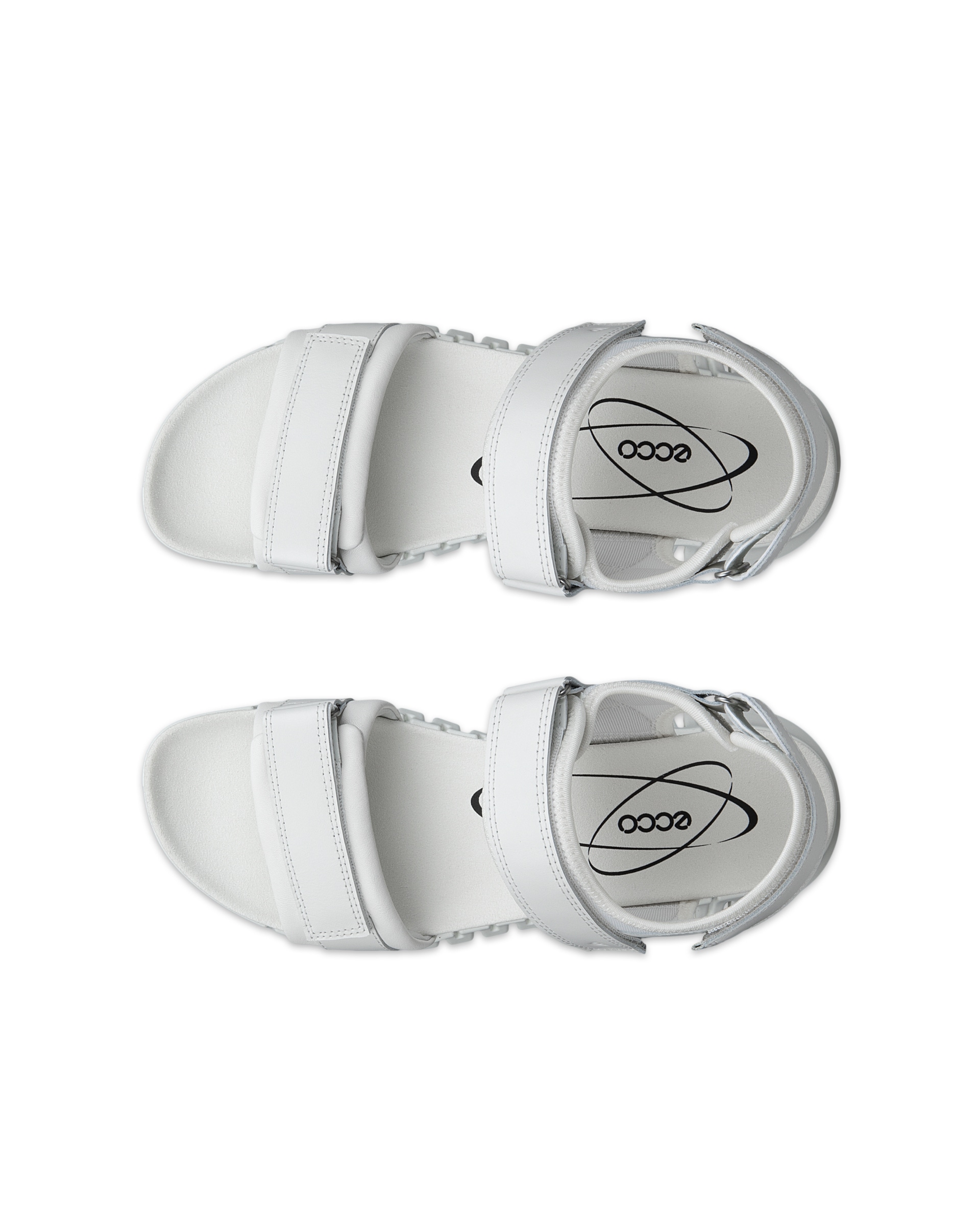 ECCO Gruuv ウィメンズ ヌバックヒールサンダル - ホワイト - Top left pair