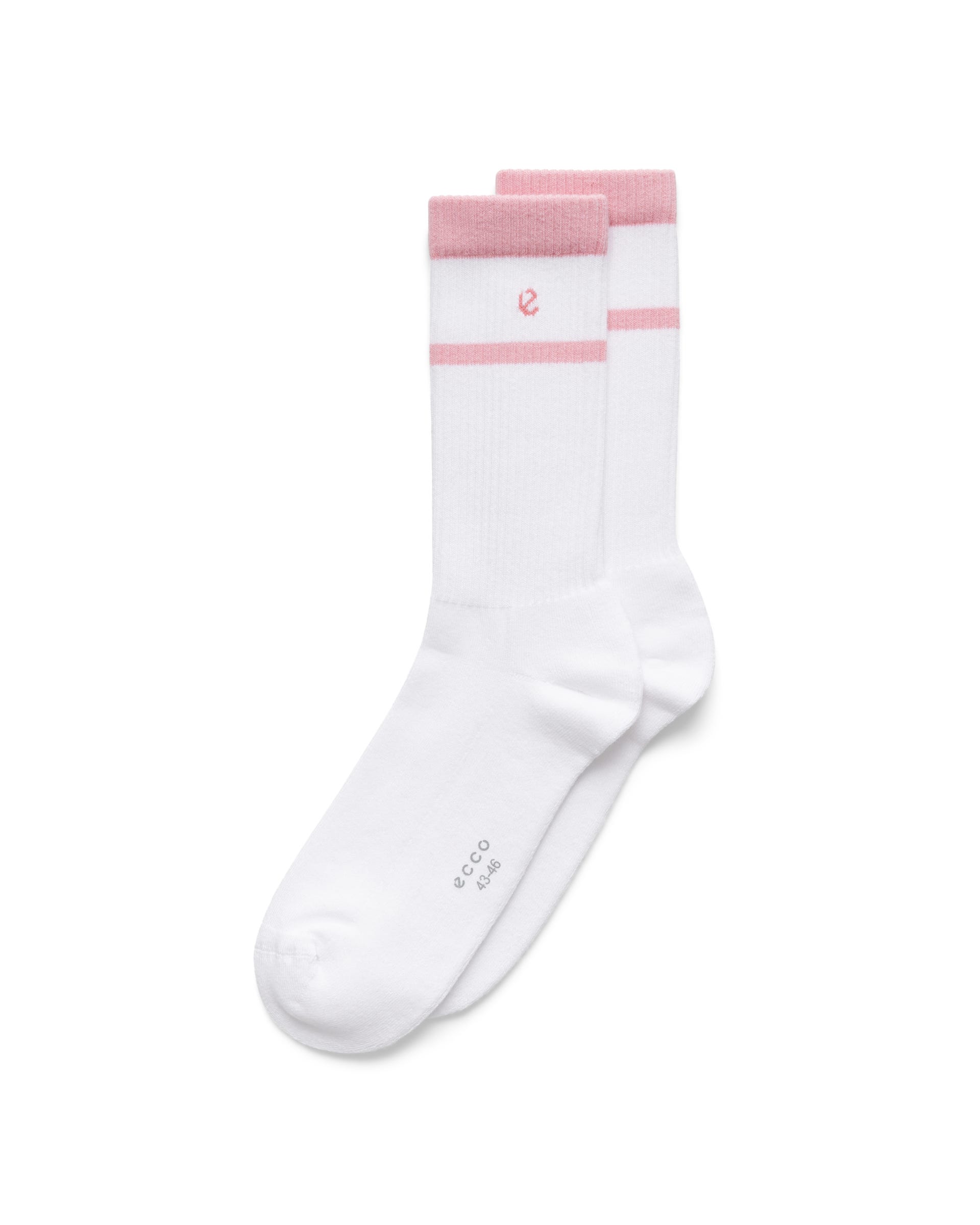 Unisex ECCO® Retro Mid-Cut Socks - White - Main