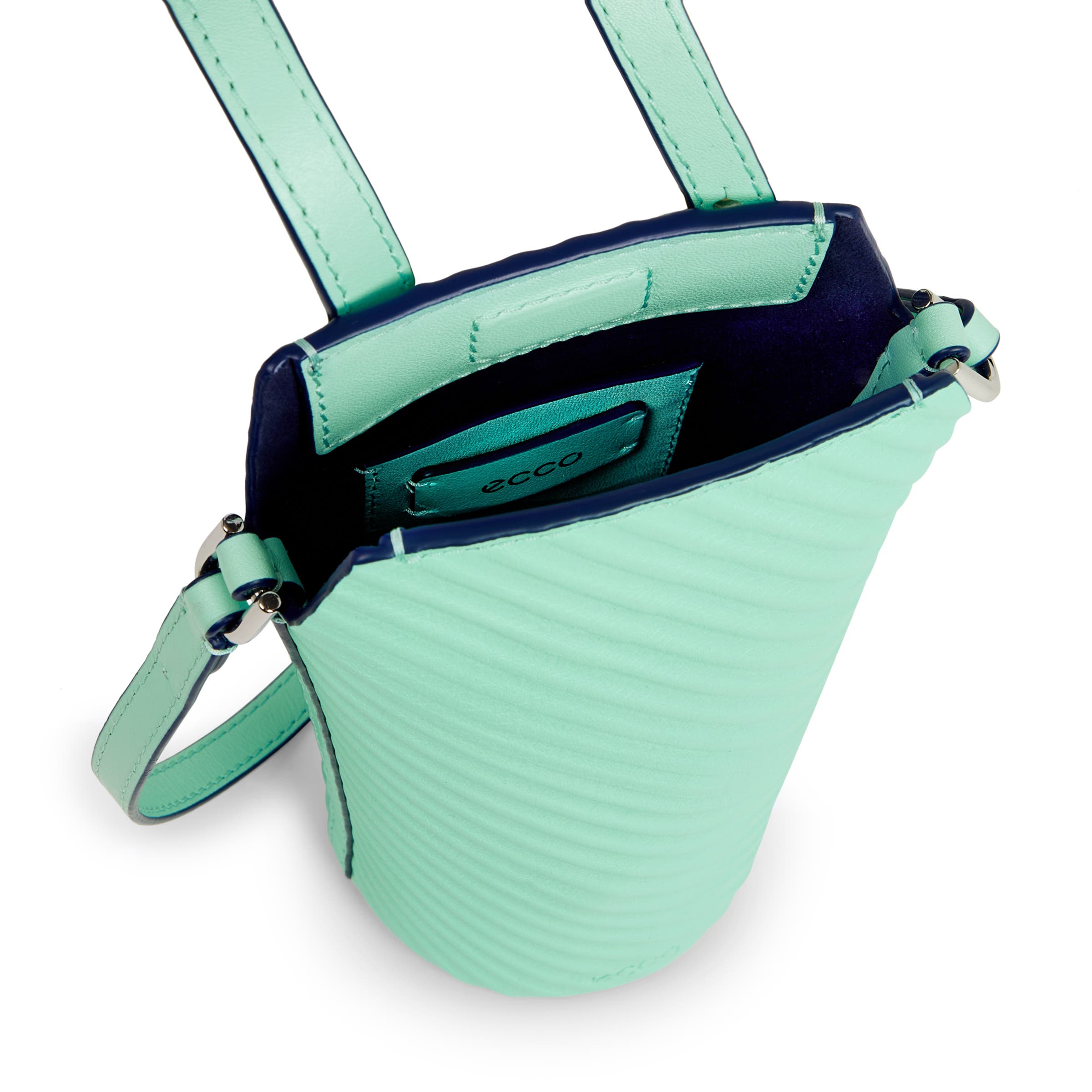 ECCO Pot Grooved レザークロスボディバッグ - ブルー - Inside