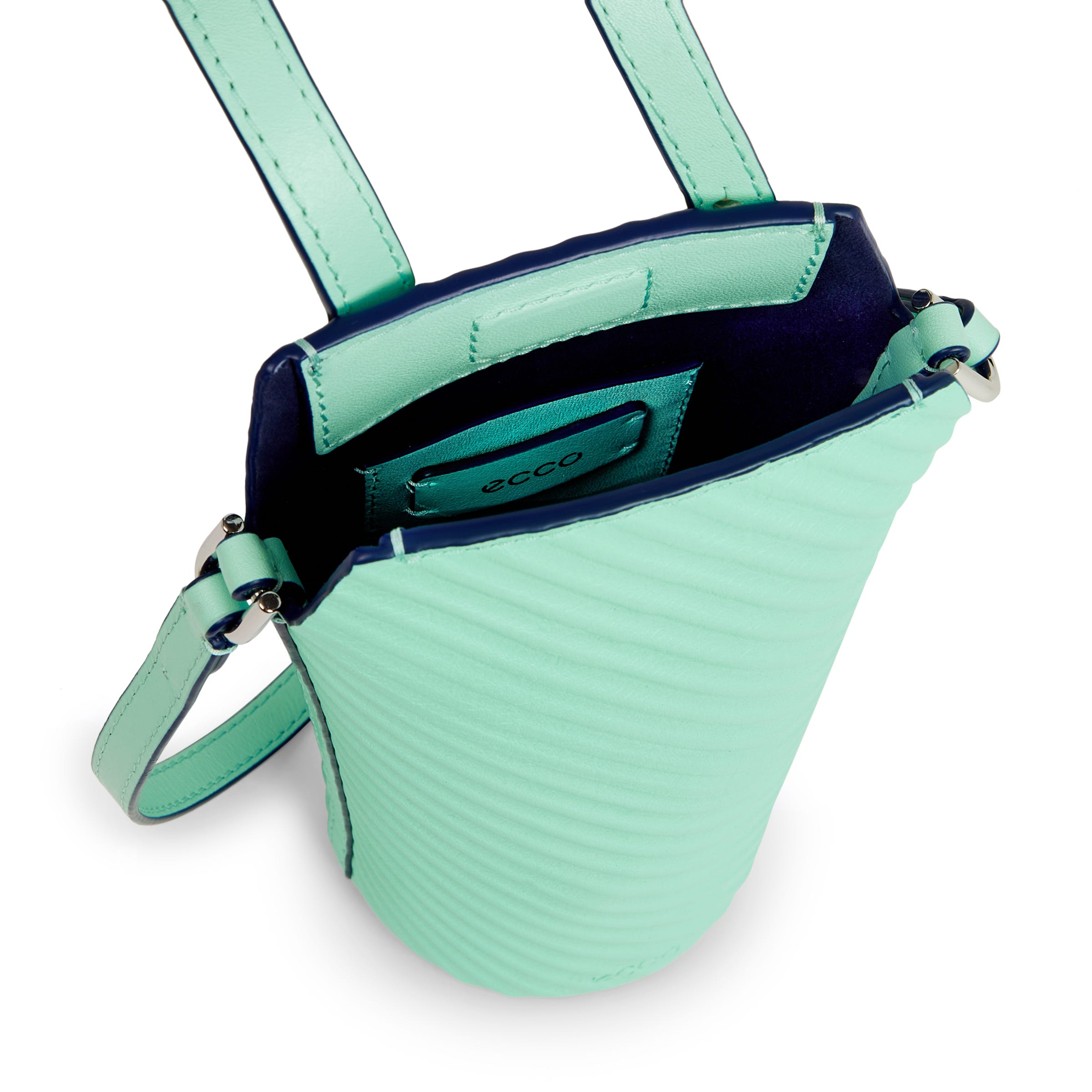 ECCO Pot Grooved レザークロスボディバッグ - ブルー - Inside