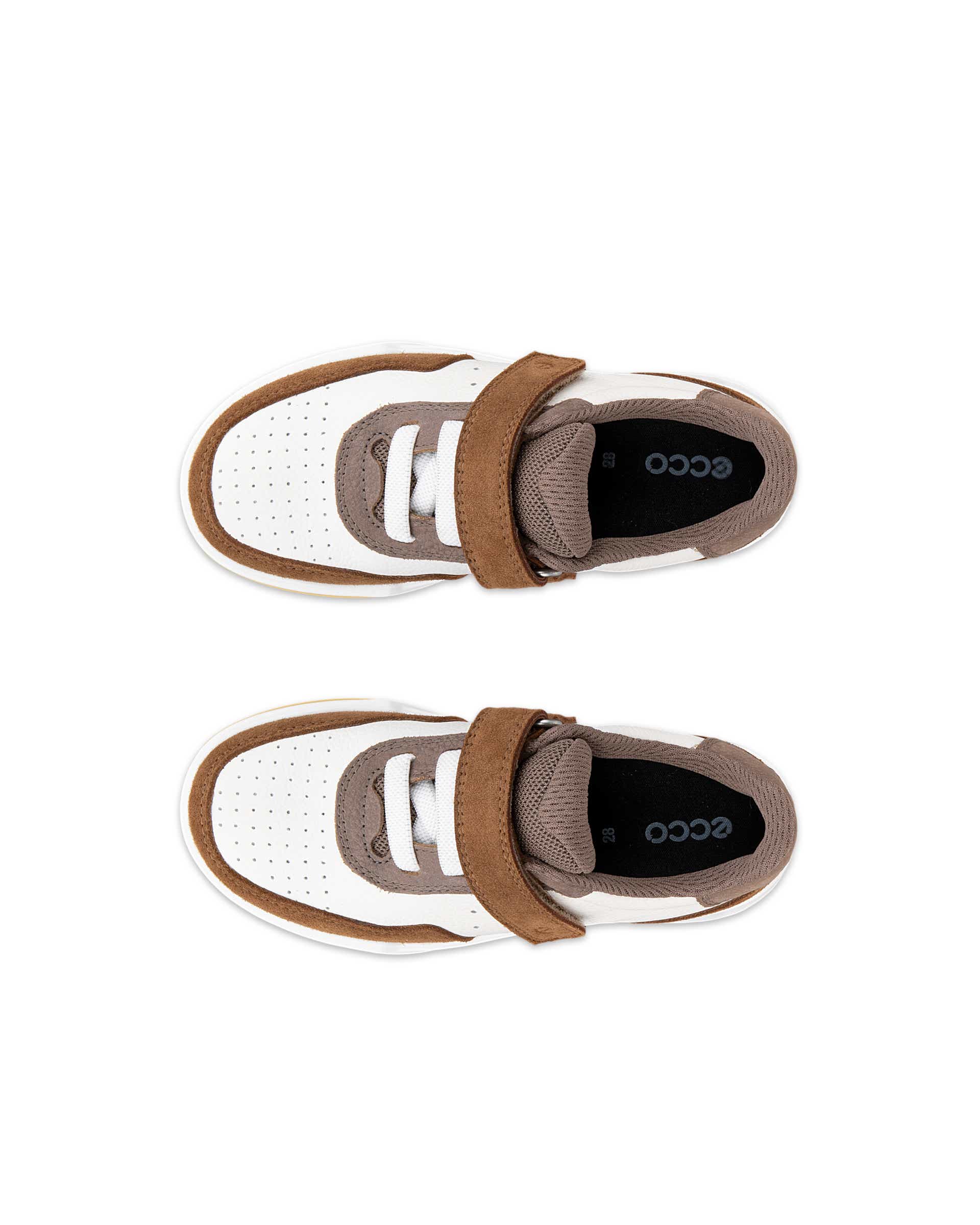 ECCO® STREET COURT K Kinder Ledersneaker - Braun - Top left pair
