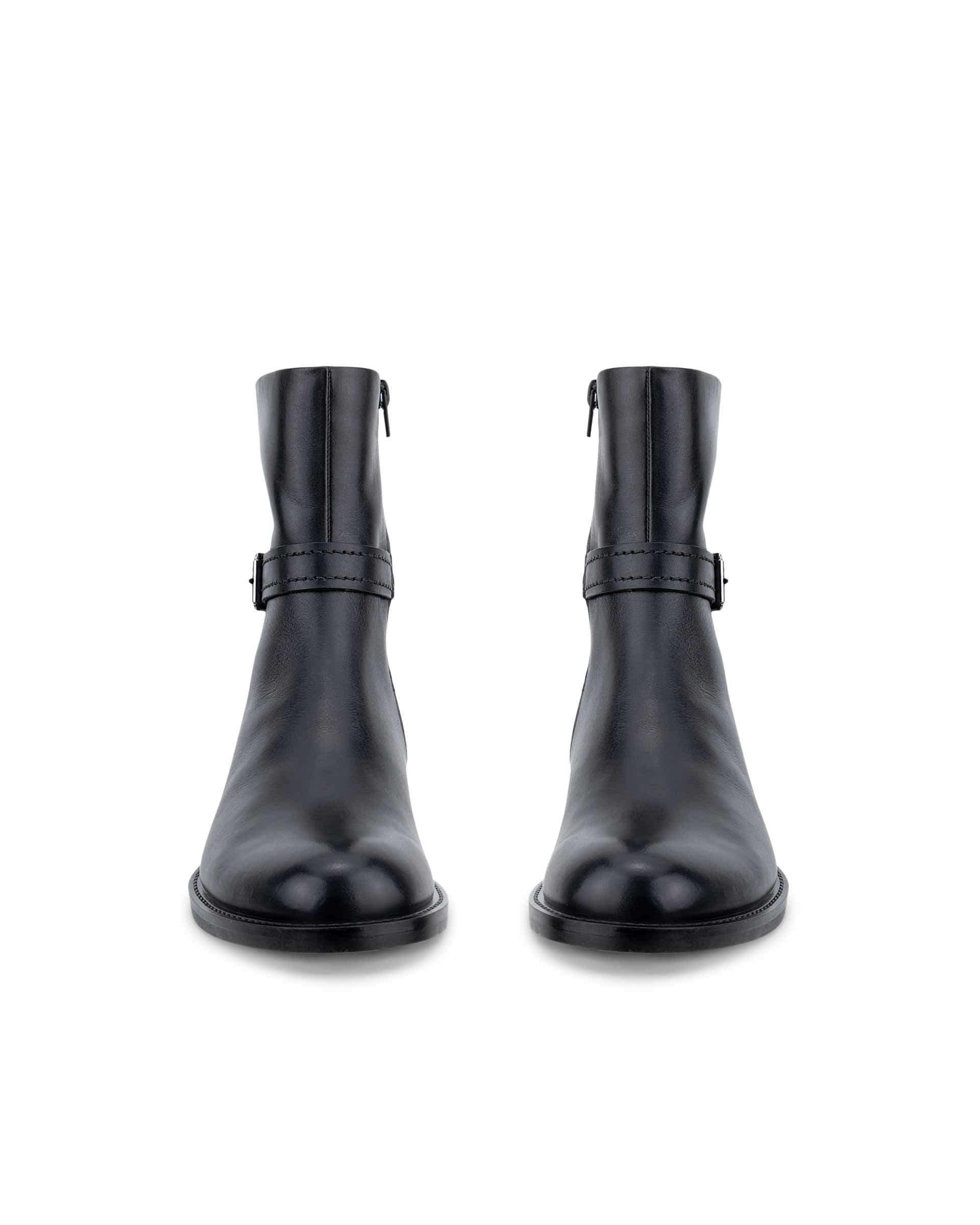 Women's ECCO® SARTORELLE 25 Leather Ankle Boot - Black - Front pair
