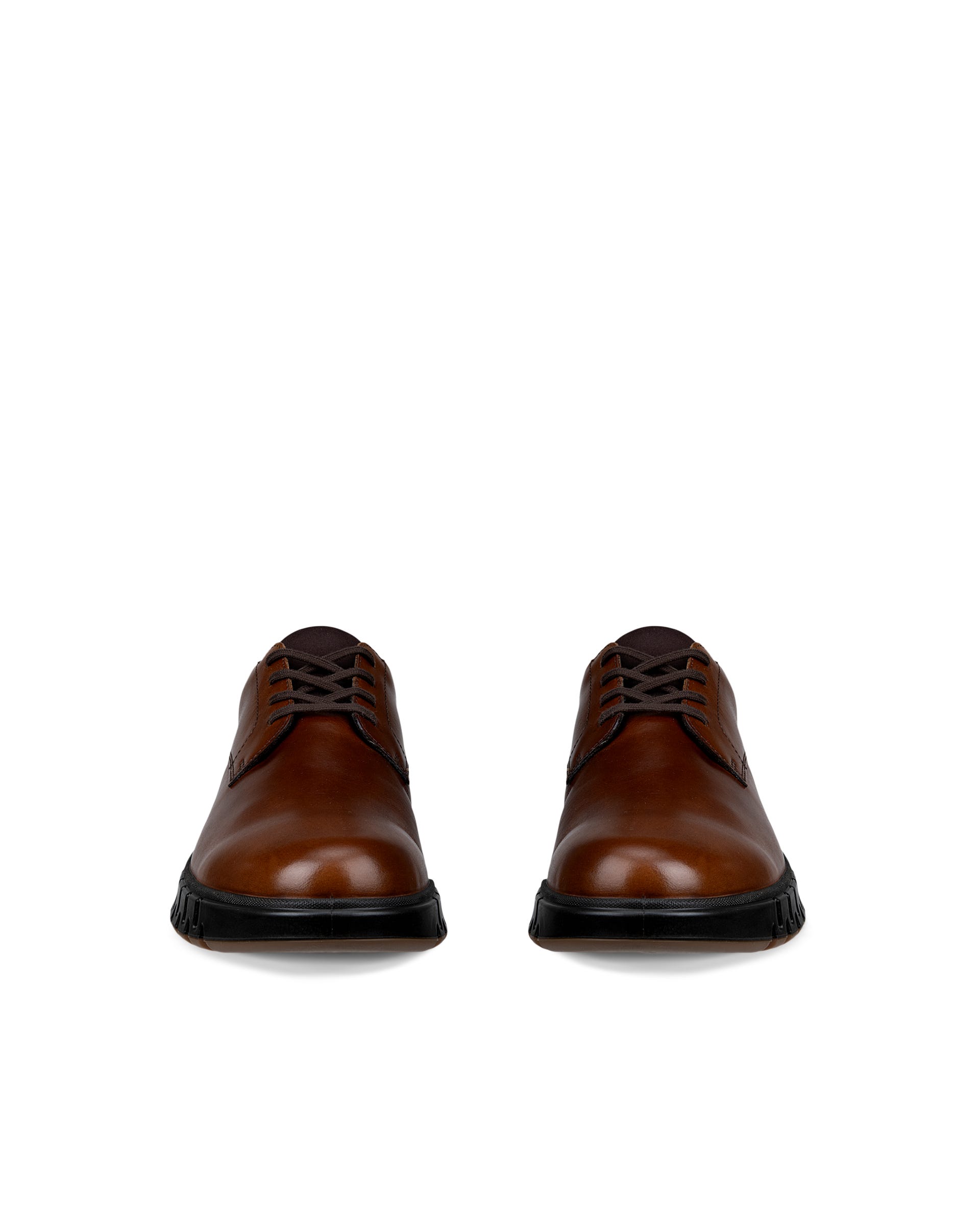 Men's ECCO® GRUUV STUDIO Leather Derby Shoe - Brown - Outside