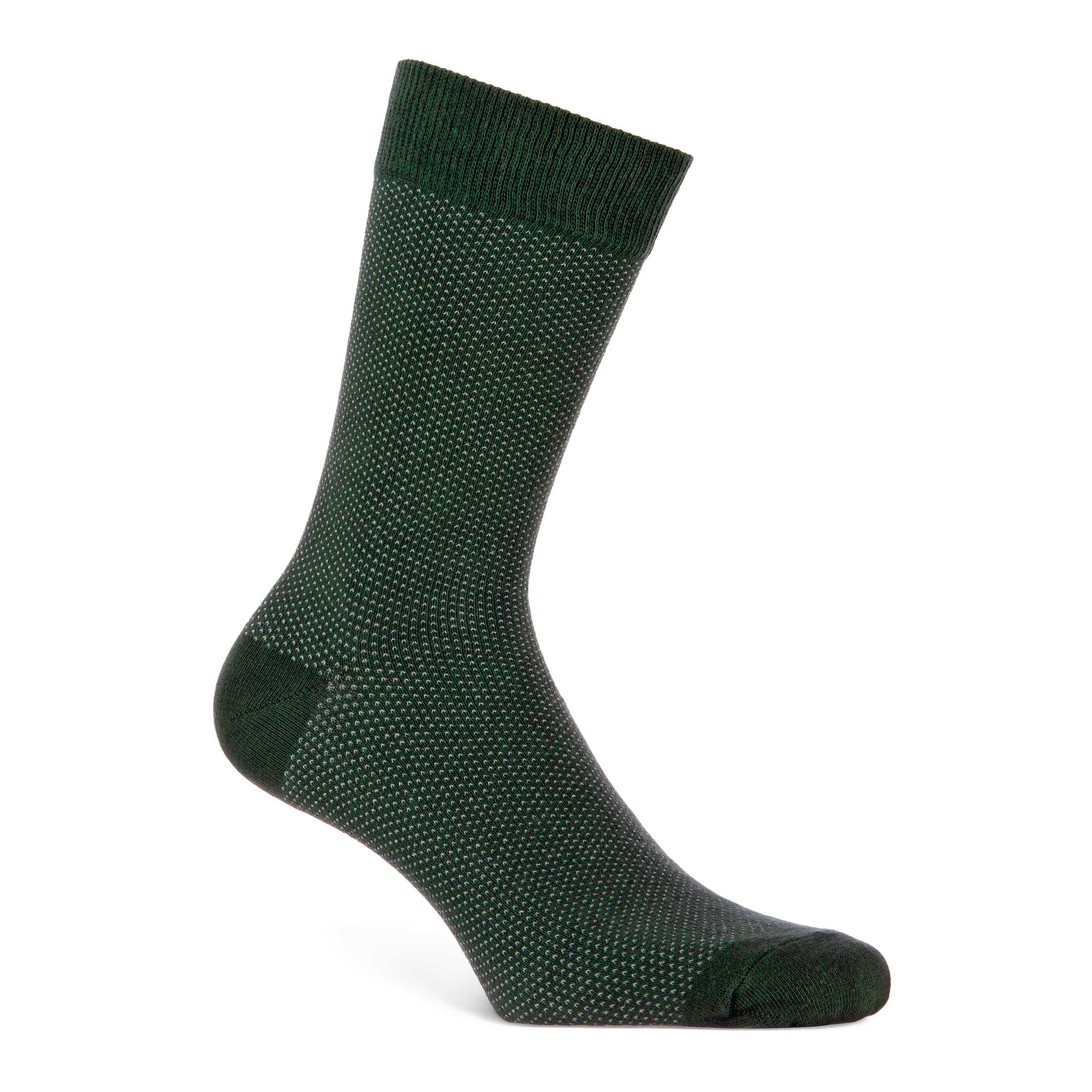 Men's ECCO® Birdseye Crew Socks - Green - Main