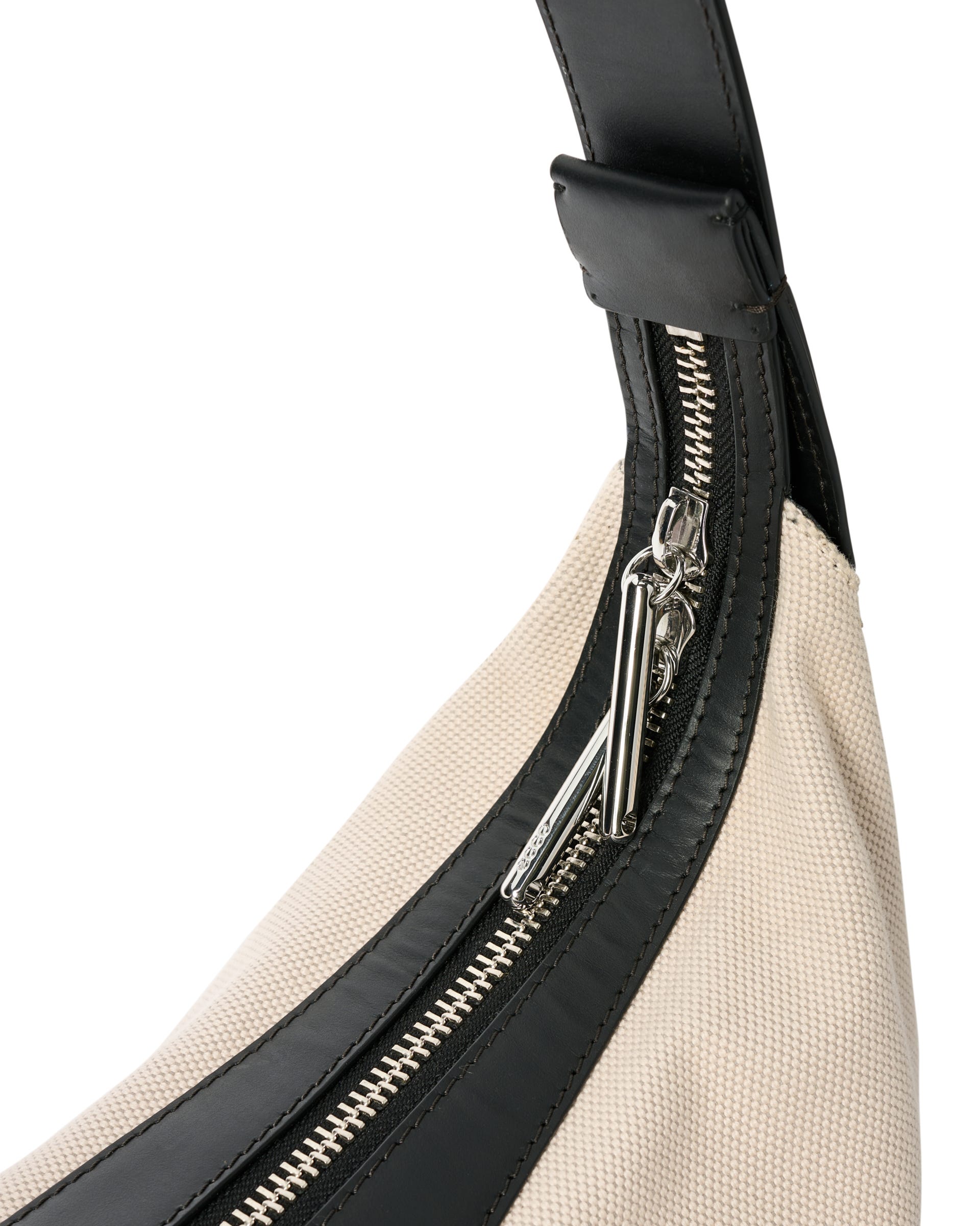 ECCO® Fortune Large Canvas Leather Crossbody Bag - Beige - Detail-1