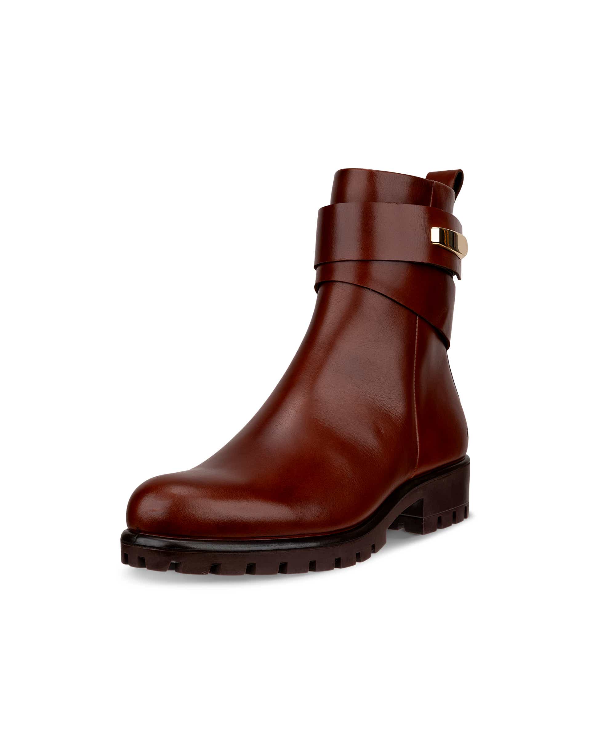 Women's ECCO® Modtray Leather Ankle Boot - Brown - Main