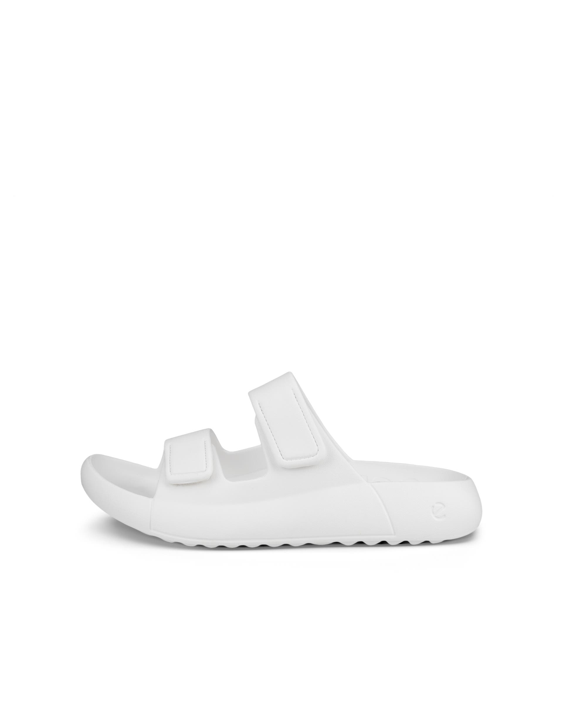 Unisex ECCO® Cozmo E Two Strap Sandal - White - Outside